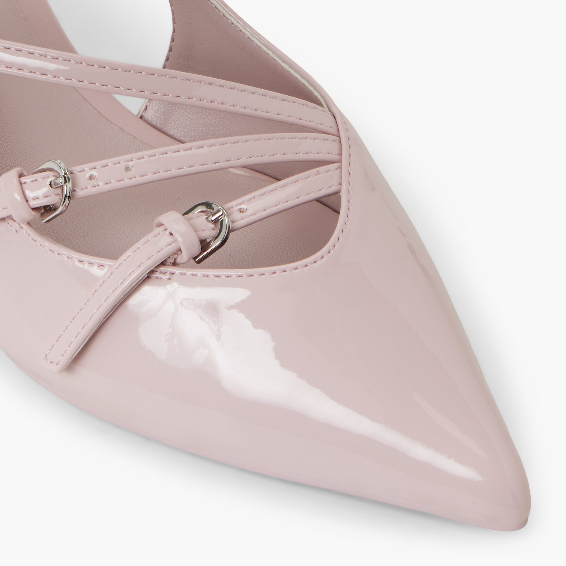 Close-up of the Lilac Reginna Slingback Kitten Heels