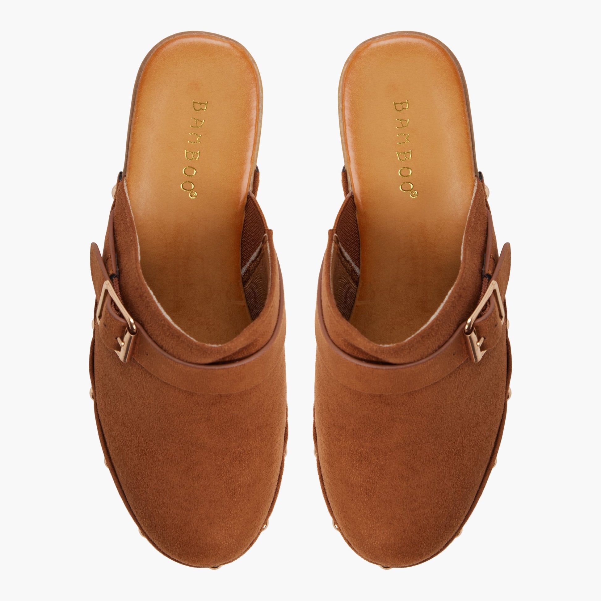 Top-down view of the Cognac Heidilou Platform Clogs