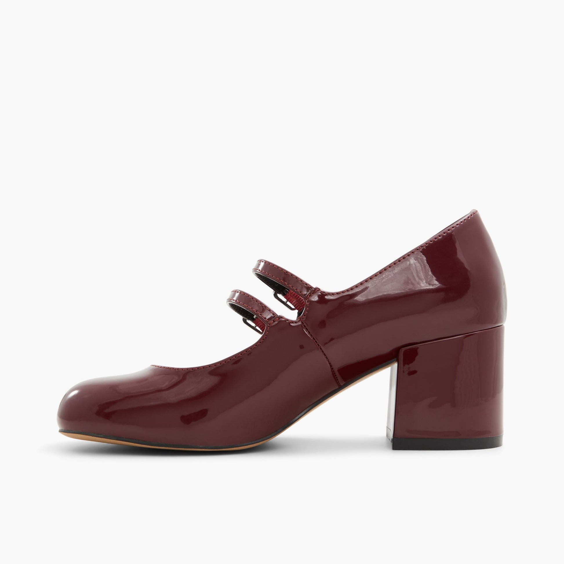 Side view of Bordo Ruubyy Block Heel Mary Janes