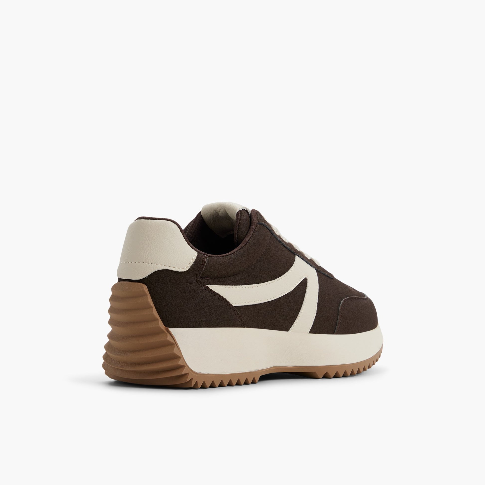 Three-quarter angle of Dark brown Daniie Low-Top Sneakers's back side