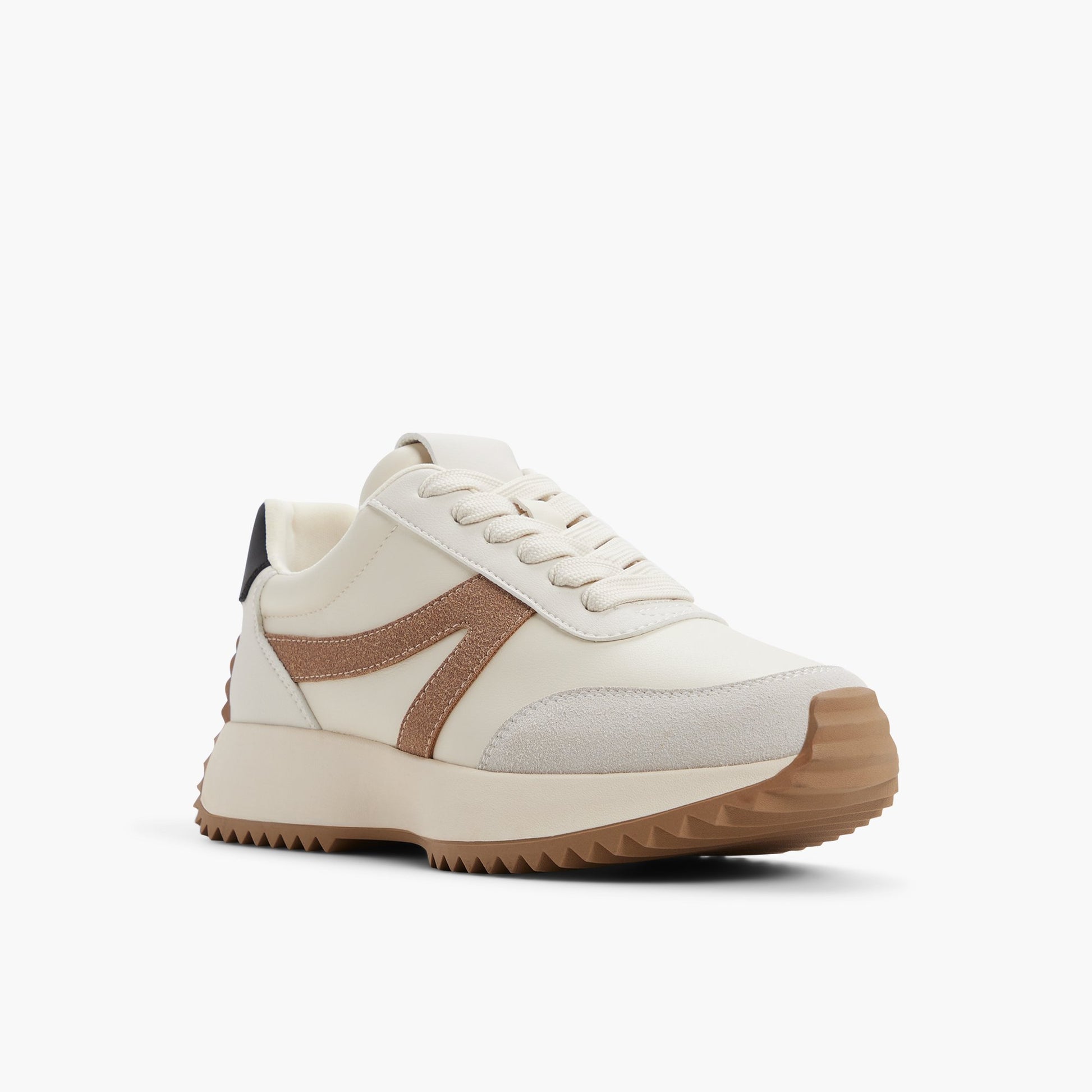 Test FR:Three-quarter angle of Gris Clair Daniie Sneakers bas's front side