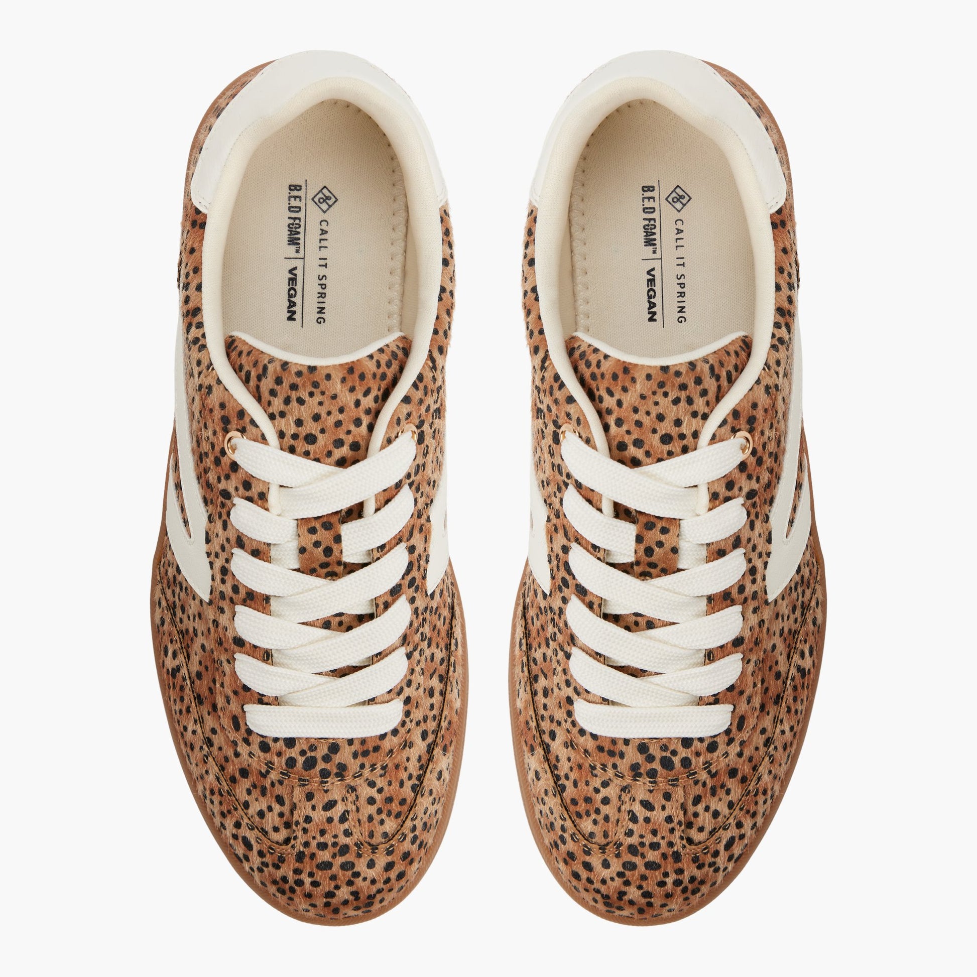 Top-down view of the Brown multi Solae Sneakers