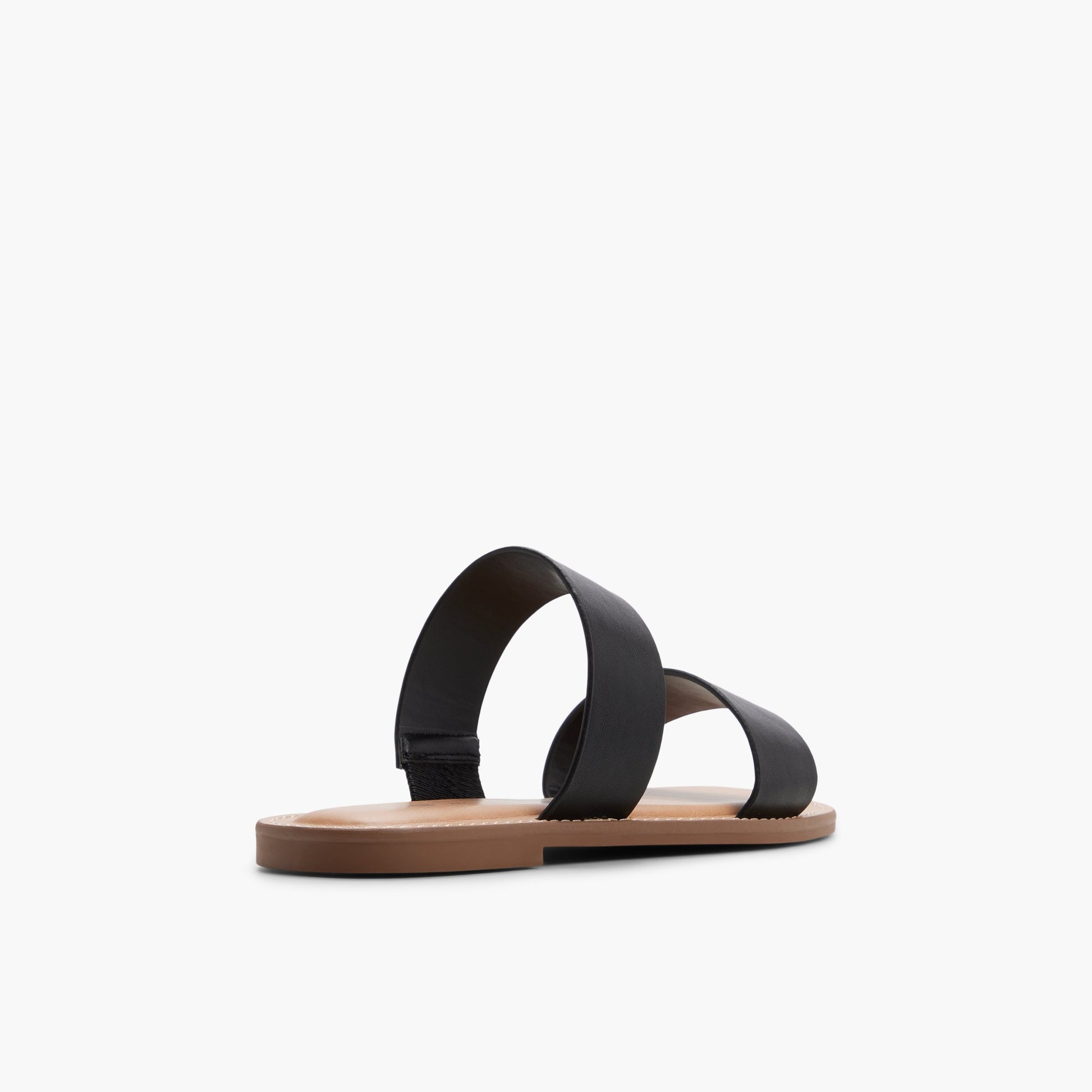 Three-quarter angle of Black Mirae Sandals's back side