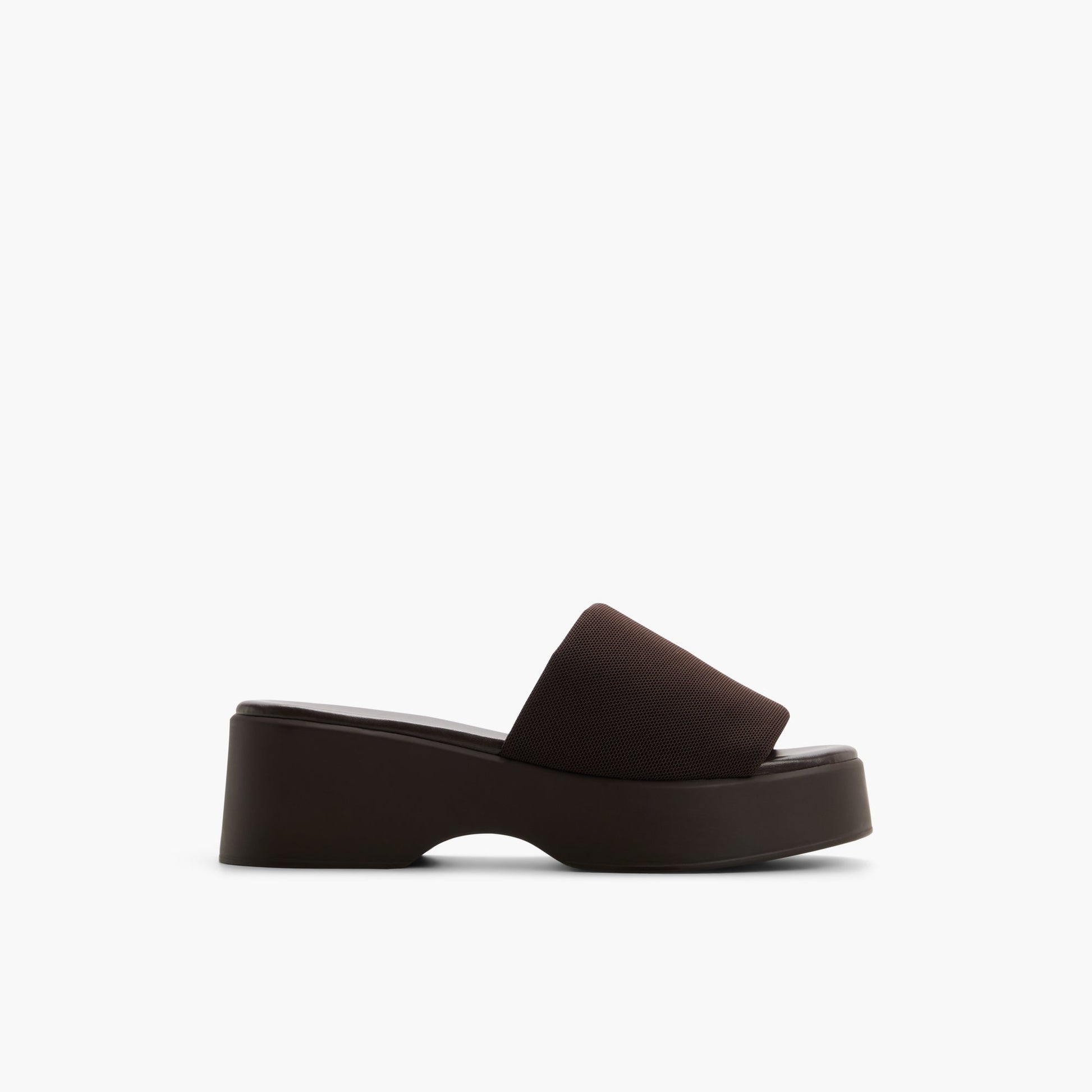 Main View of Dark brown Noemii Wedge Mules for Womens