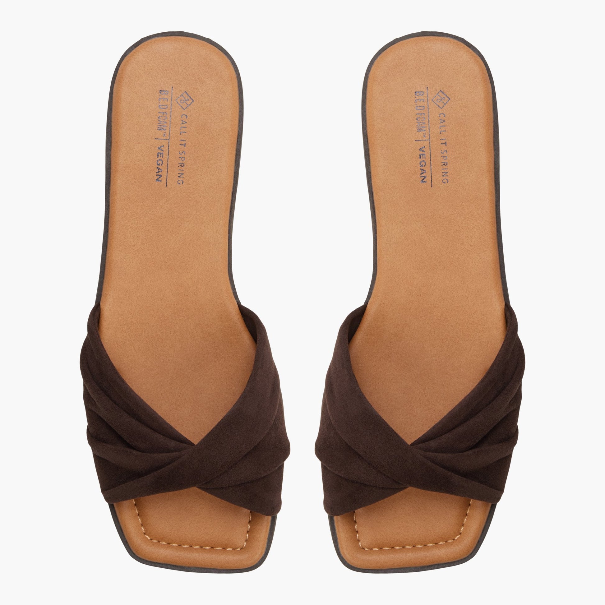 Top-down view of the Dark brown Melonie Slides