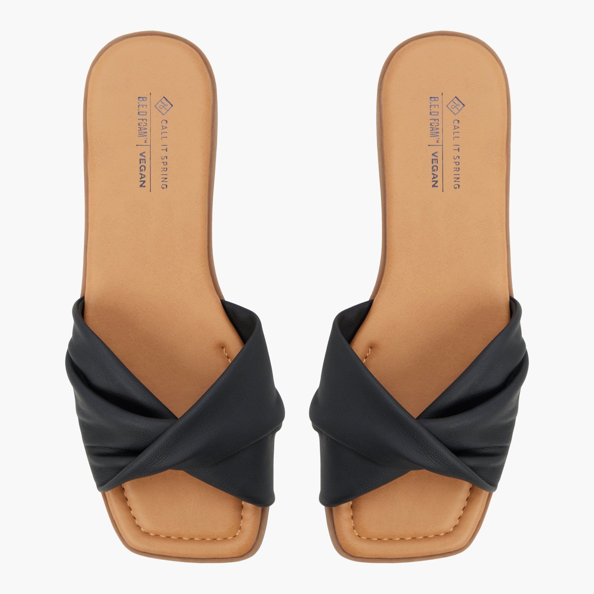 Top-down view of the Black Melonie Slides