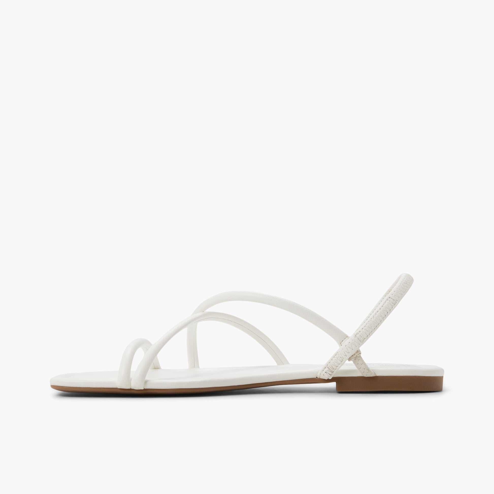 Side view of White Viira Strappy Sandals
