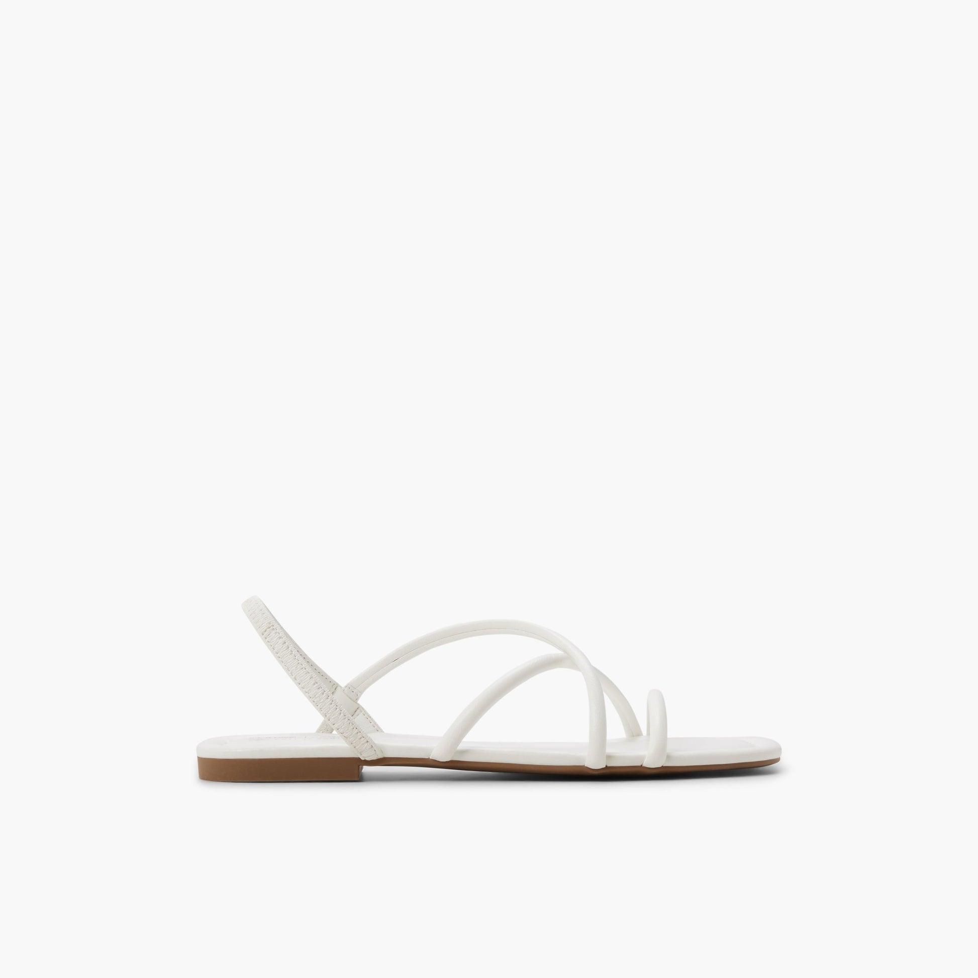 Main View of White Viira Strappy Sandals for Womens
