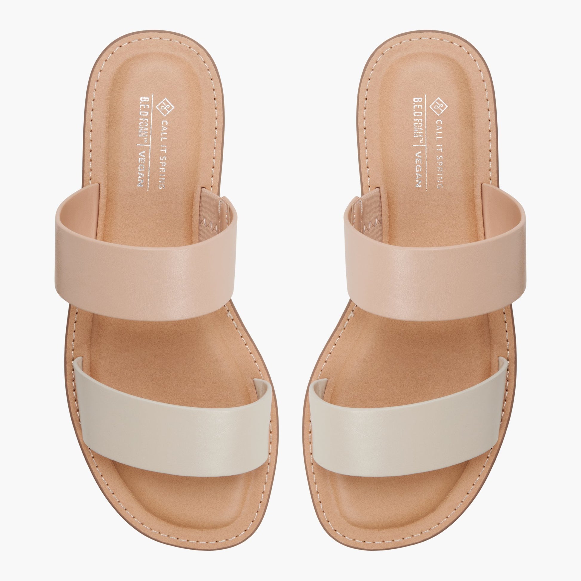 Top-down view of the Bone multi Mirae Sandals