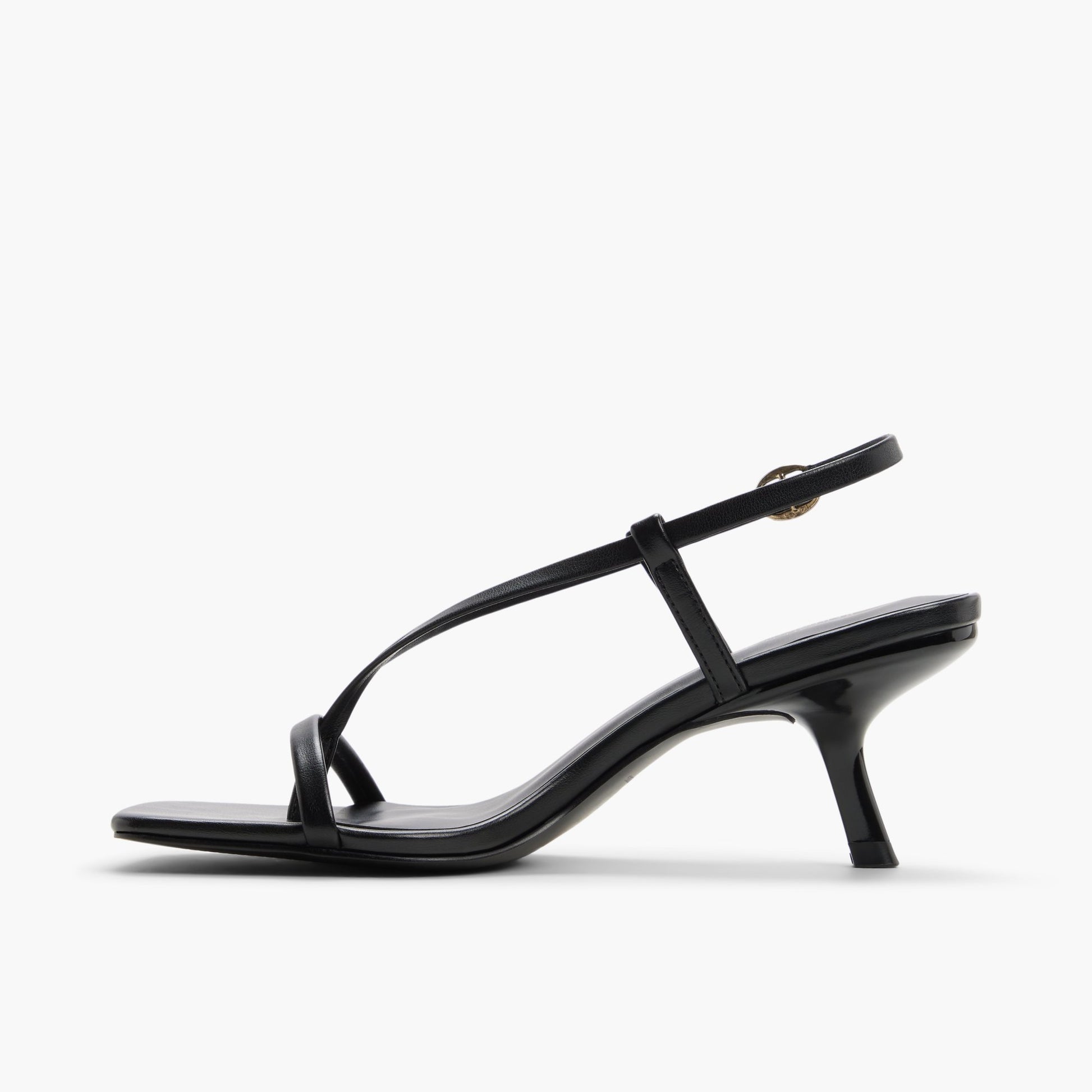 Test FR:Side view of Autre Noir Lexiii Sandales tongs à talon chaton