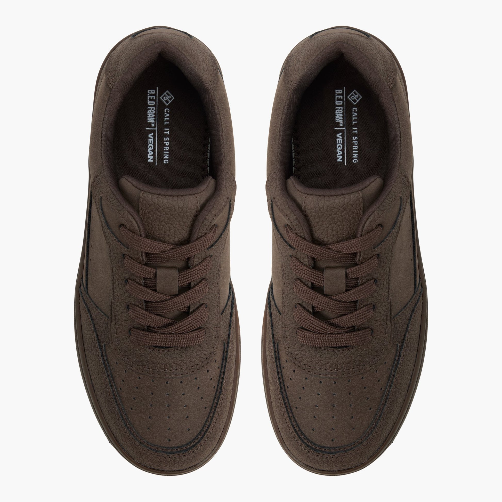 Top-down view of the Dark brown Freshy Sneakers