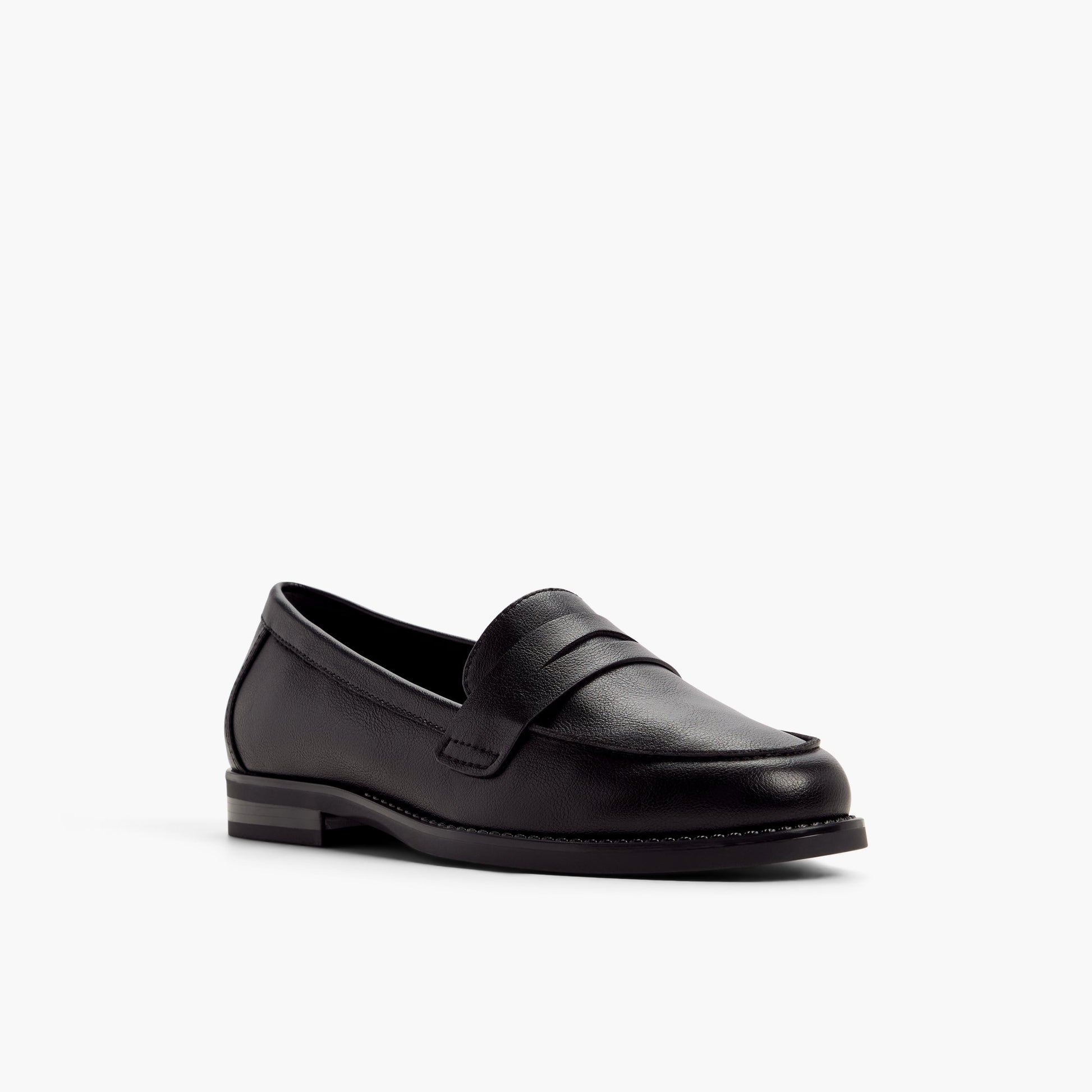 Three-quarter angle of Black Tressah Loafers's front side