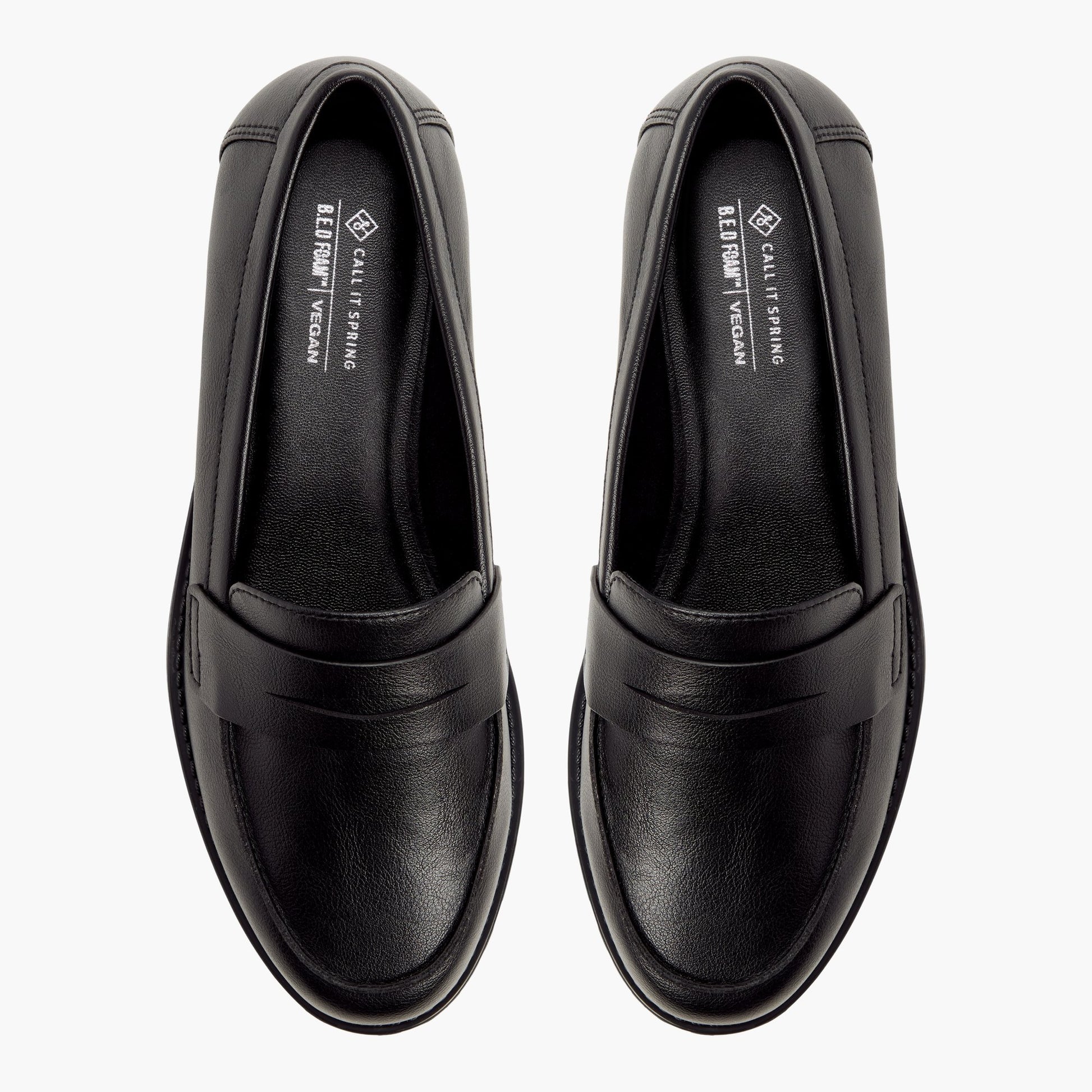 Top-down view of the Black Tressah Loafers