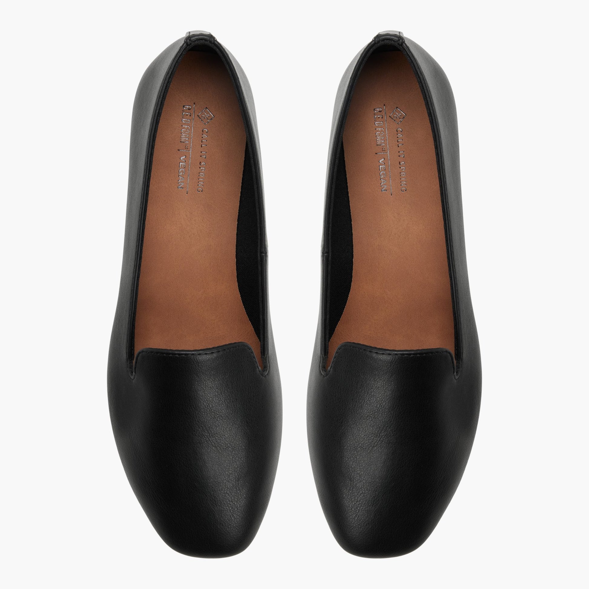 Top-down view of the Black Elva Loafers