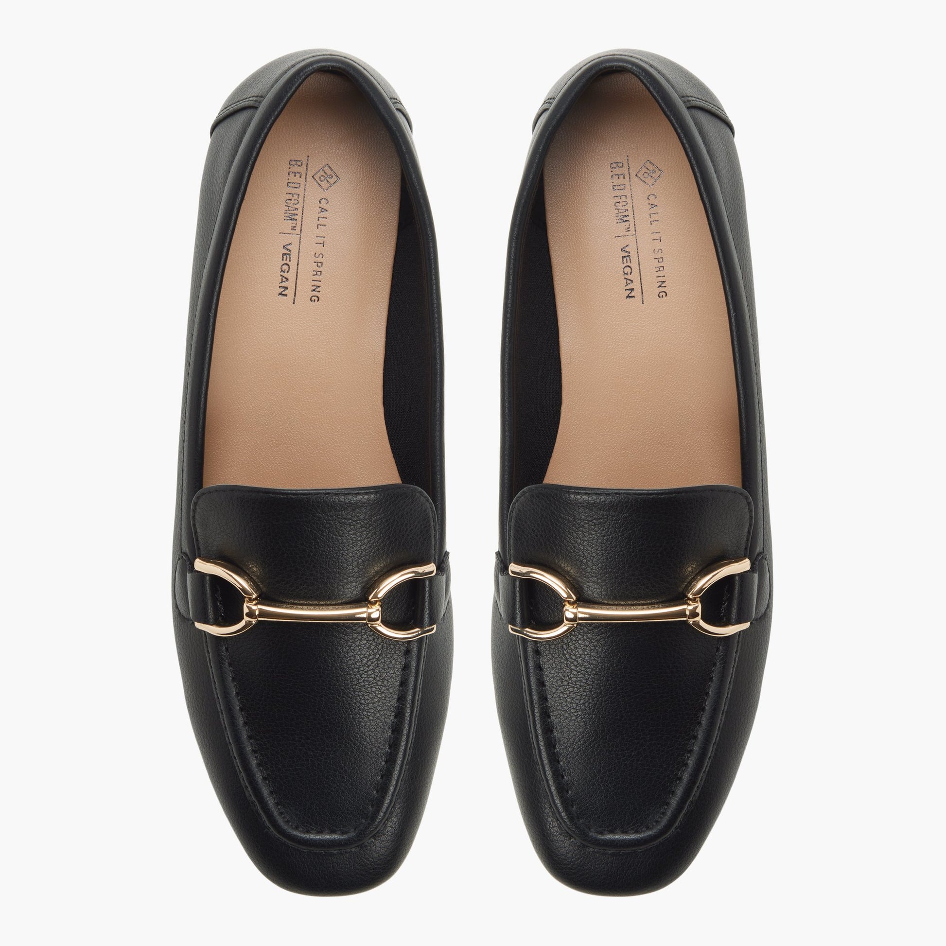 Top-down view of the Black Dorra Loafers
