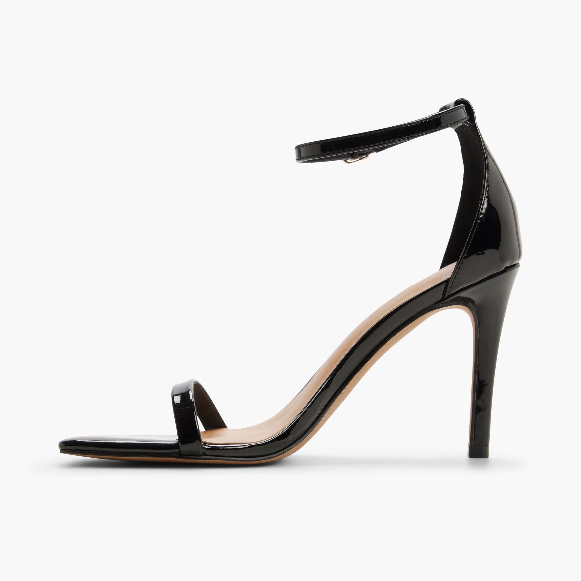 Side view of Black Leyyla Heeled Sandals
