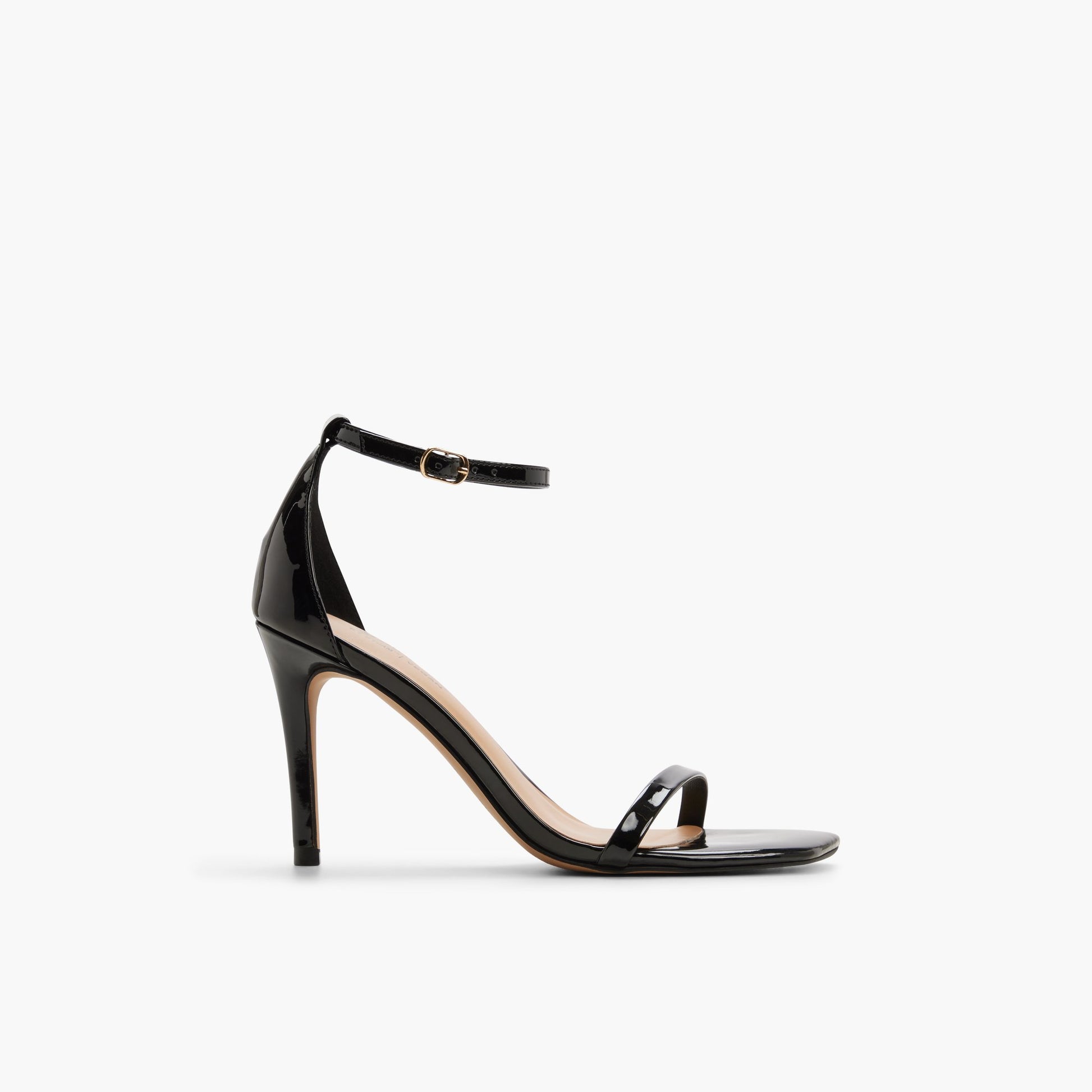 Main View of Black Leyyla Heeled Sandals for Womens