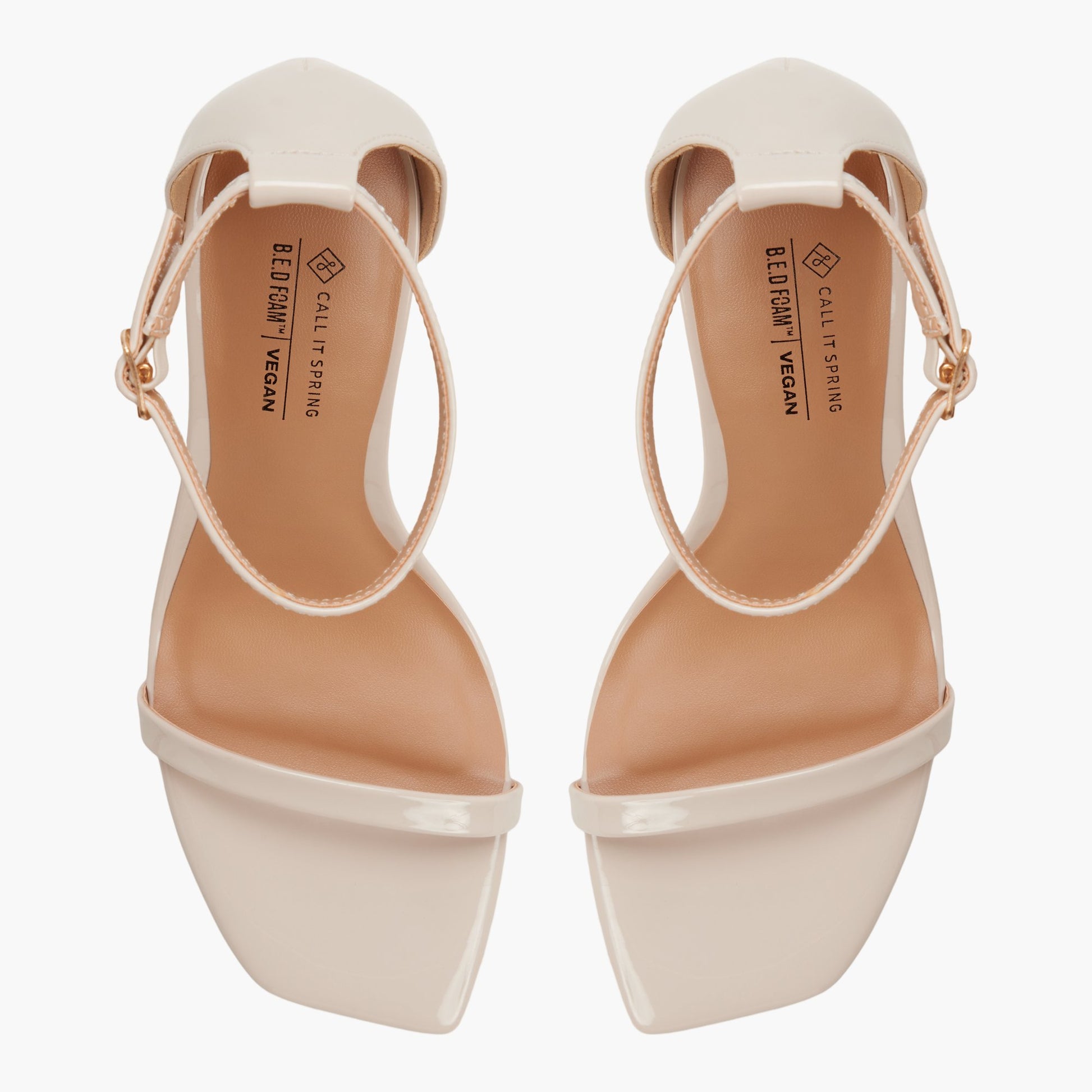 Top-down view of the Ice Leyyla Heeled Sandals