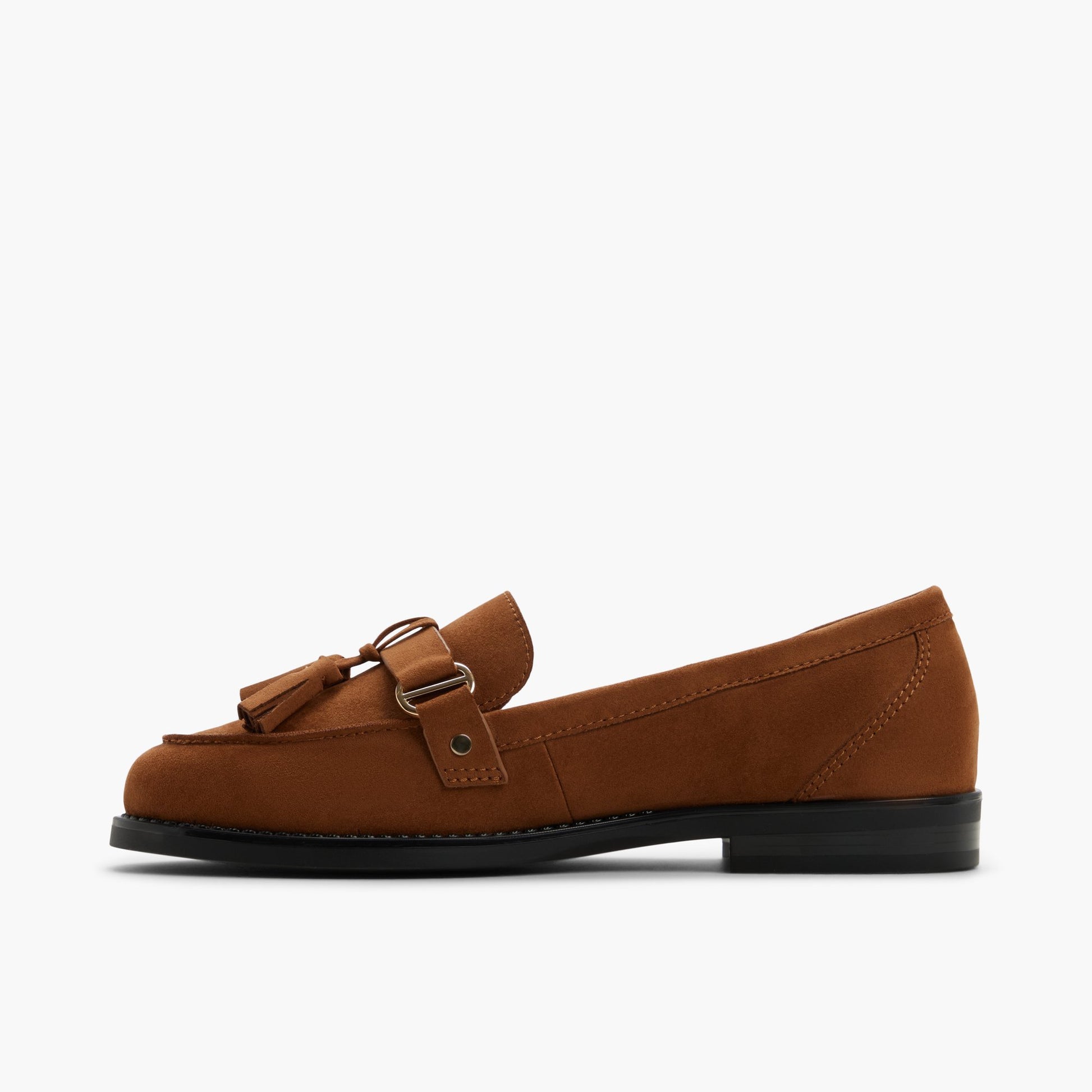 Side view of Cognac Attina Loafers