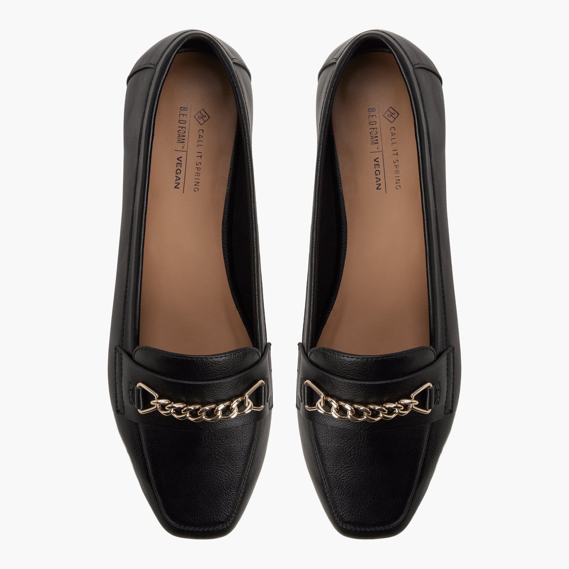 Top-down view of the Black Paxie Loafers