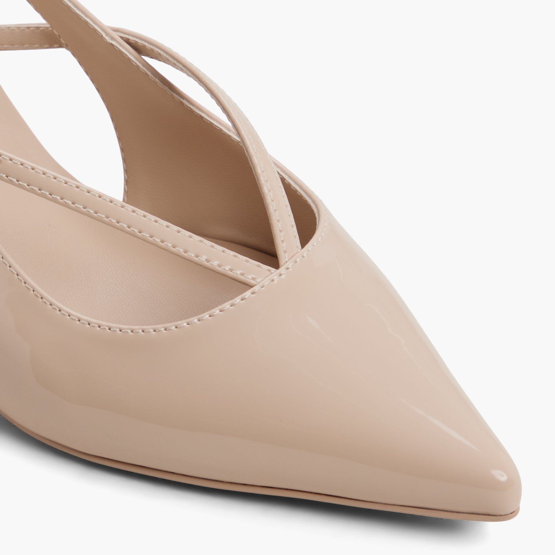 Close-up of the Other beige Ameelia Slingback Kitten Heels