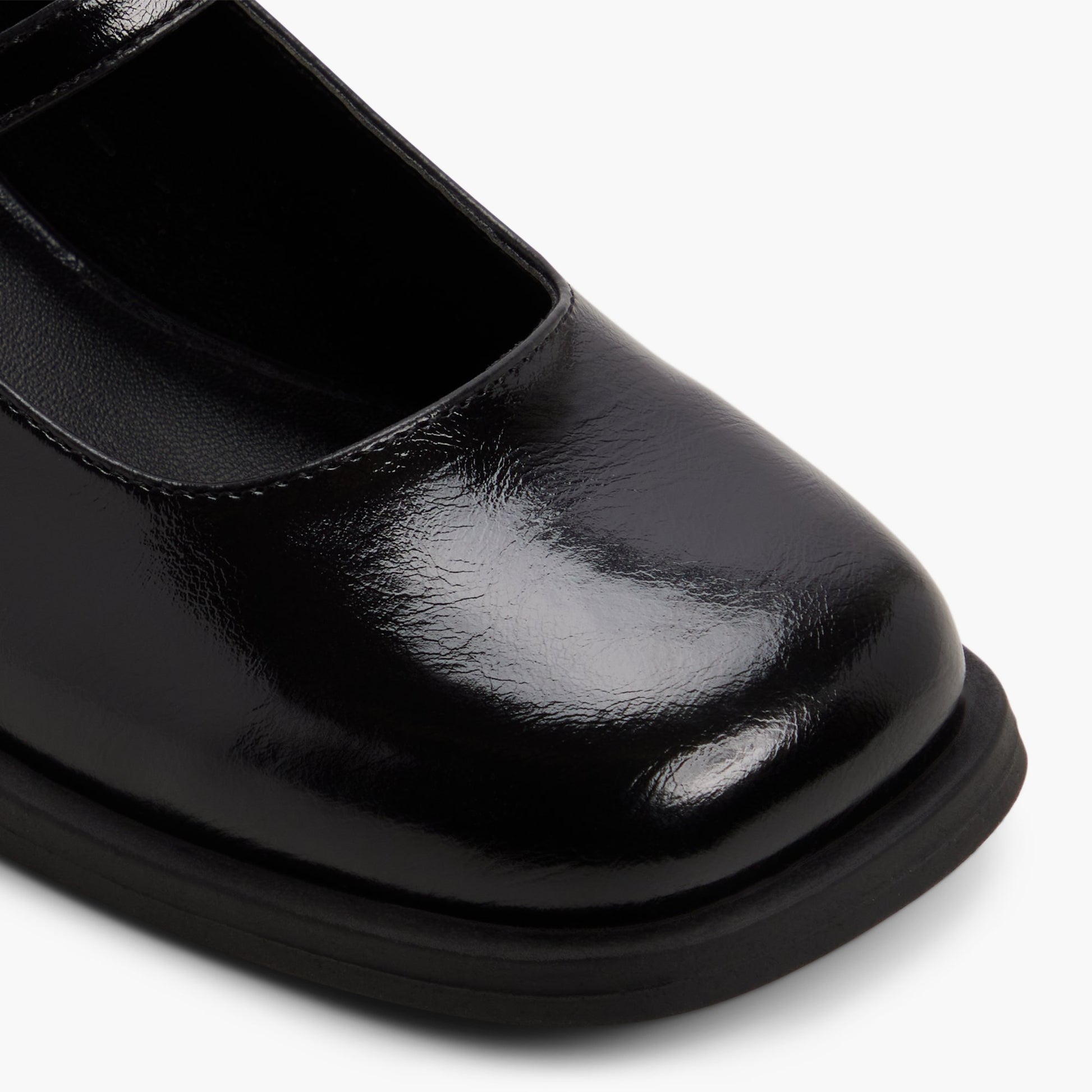 Close-up of the Black Judie Mary-Janes