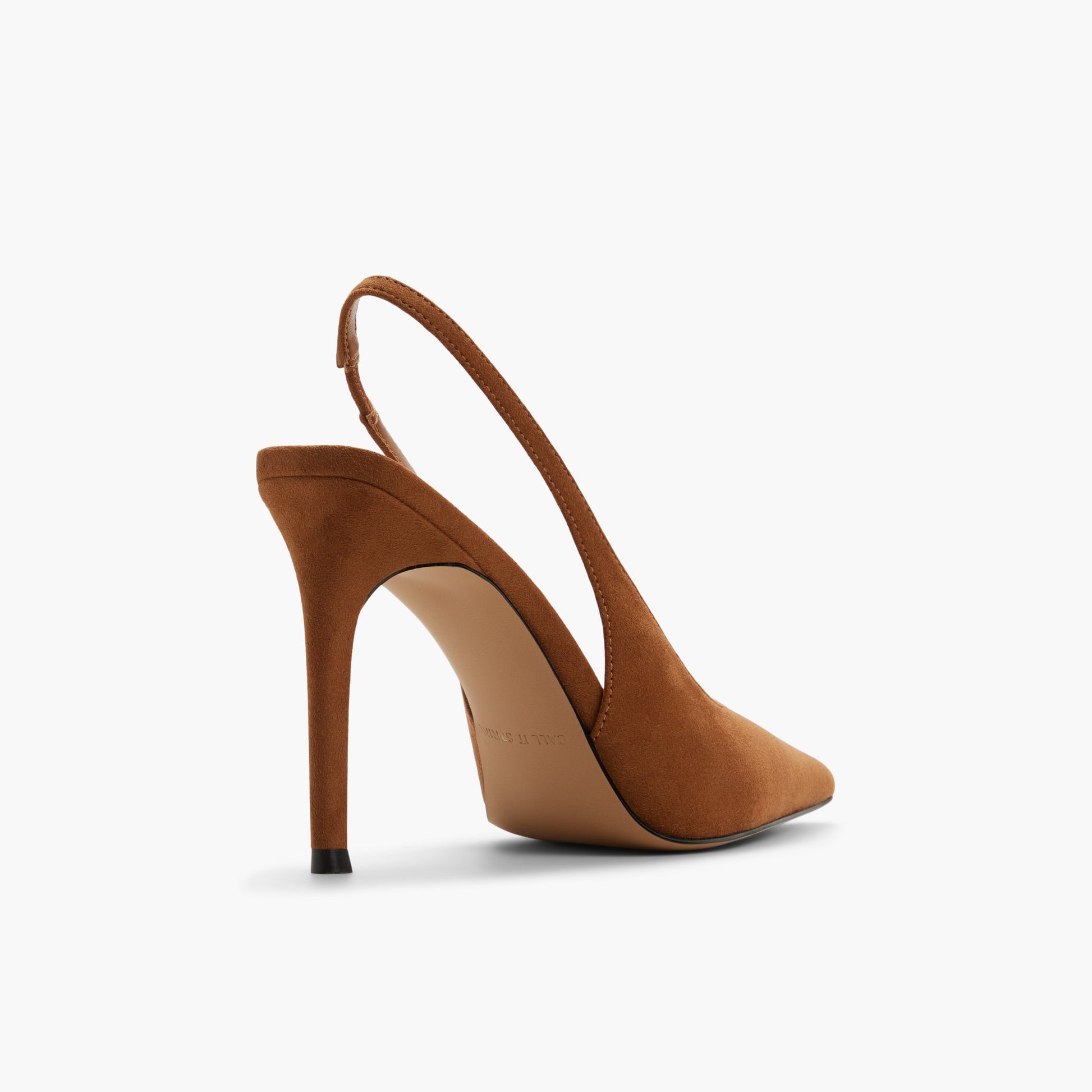 Three-quarter angle of Cognac Daniellaa Slingback Pumps's back side