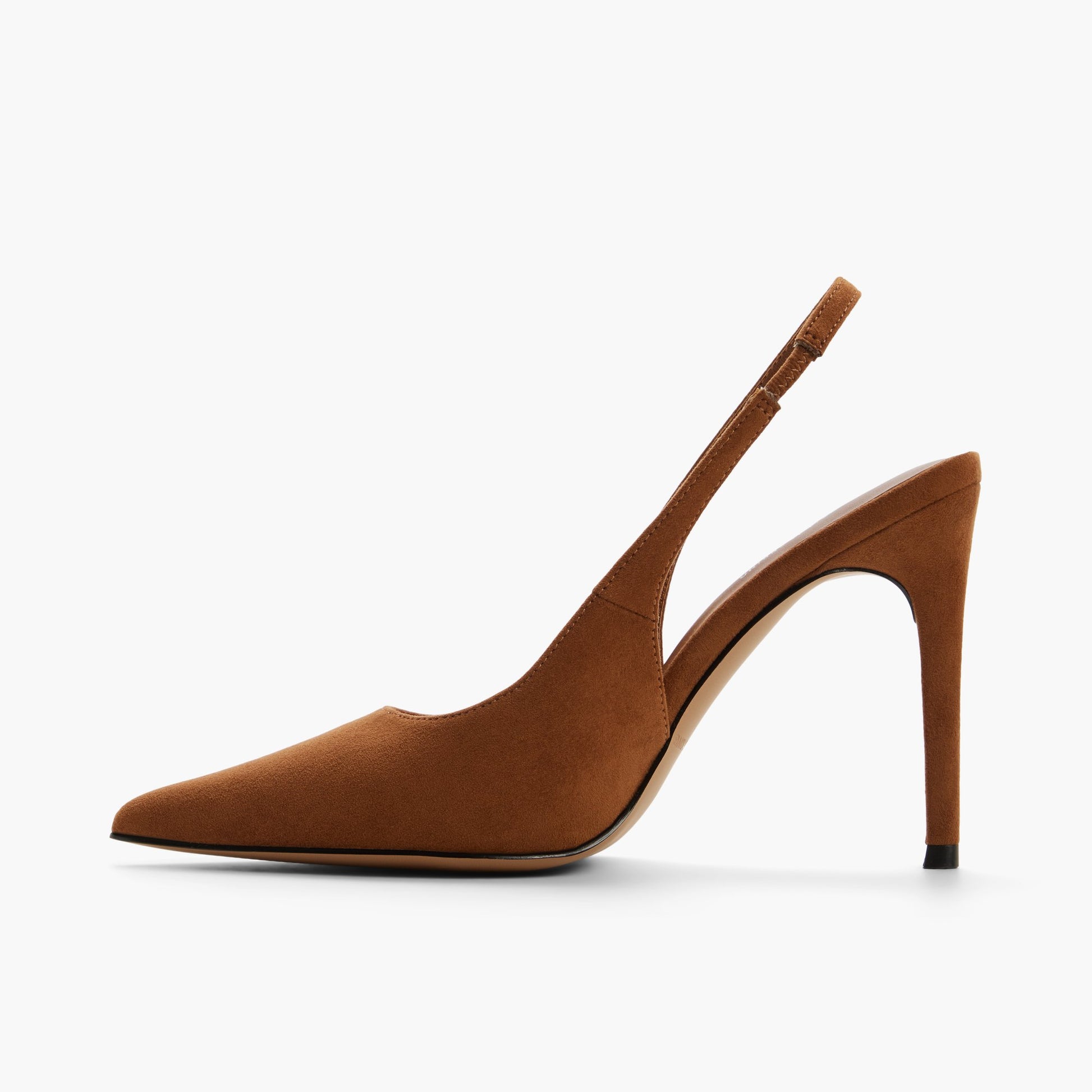 Side view of Cognac Daniellaa Slingback Pumps