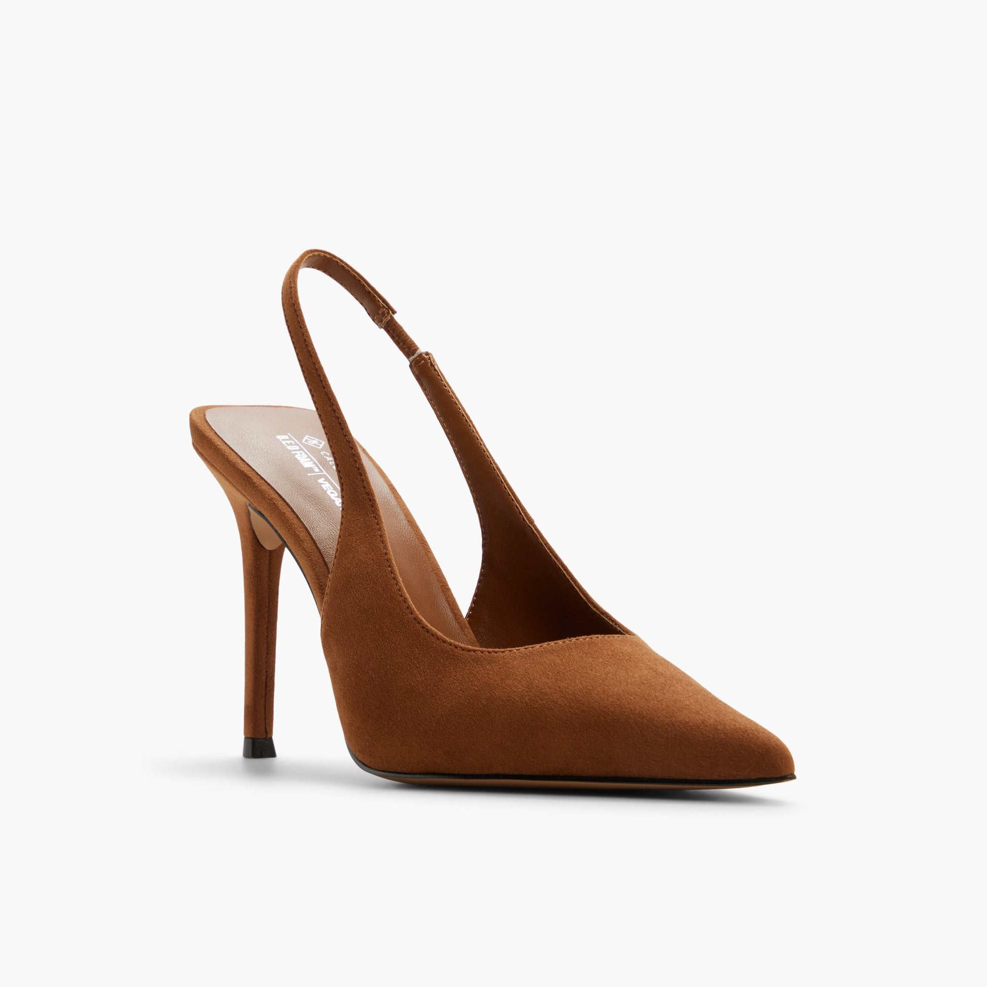 Three-quarter angle of Cognac Daniellaa Slingback Pumps's front side