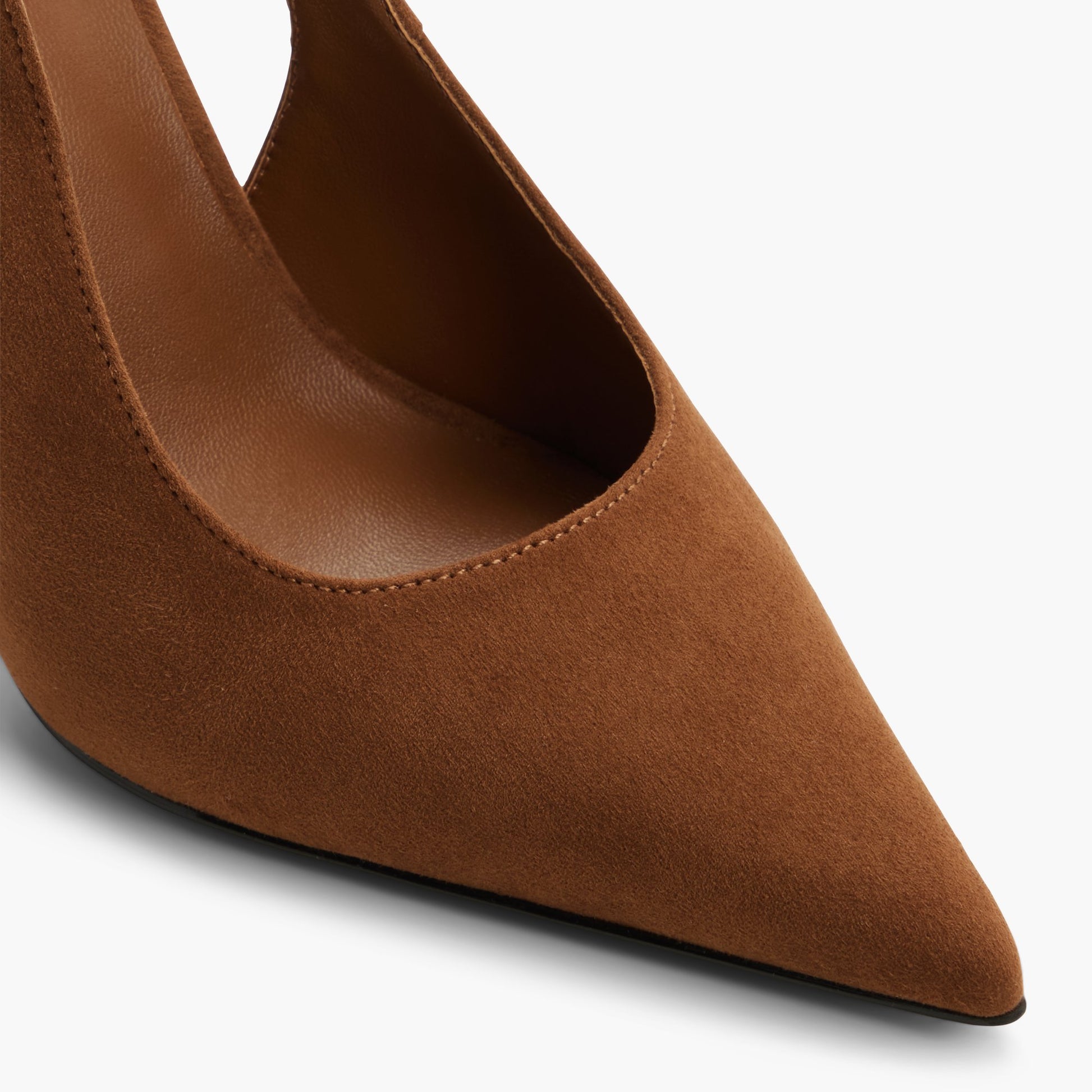 Close-up of the Cognac Daniellaa Slingback Pumps