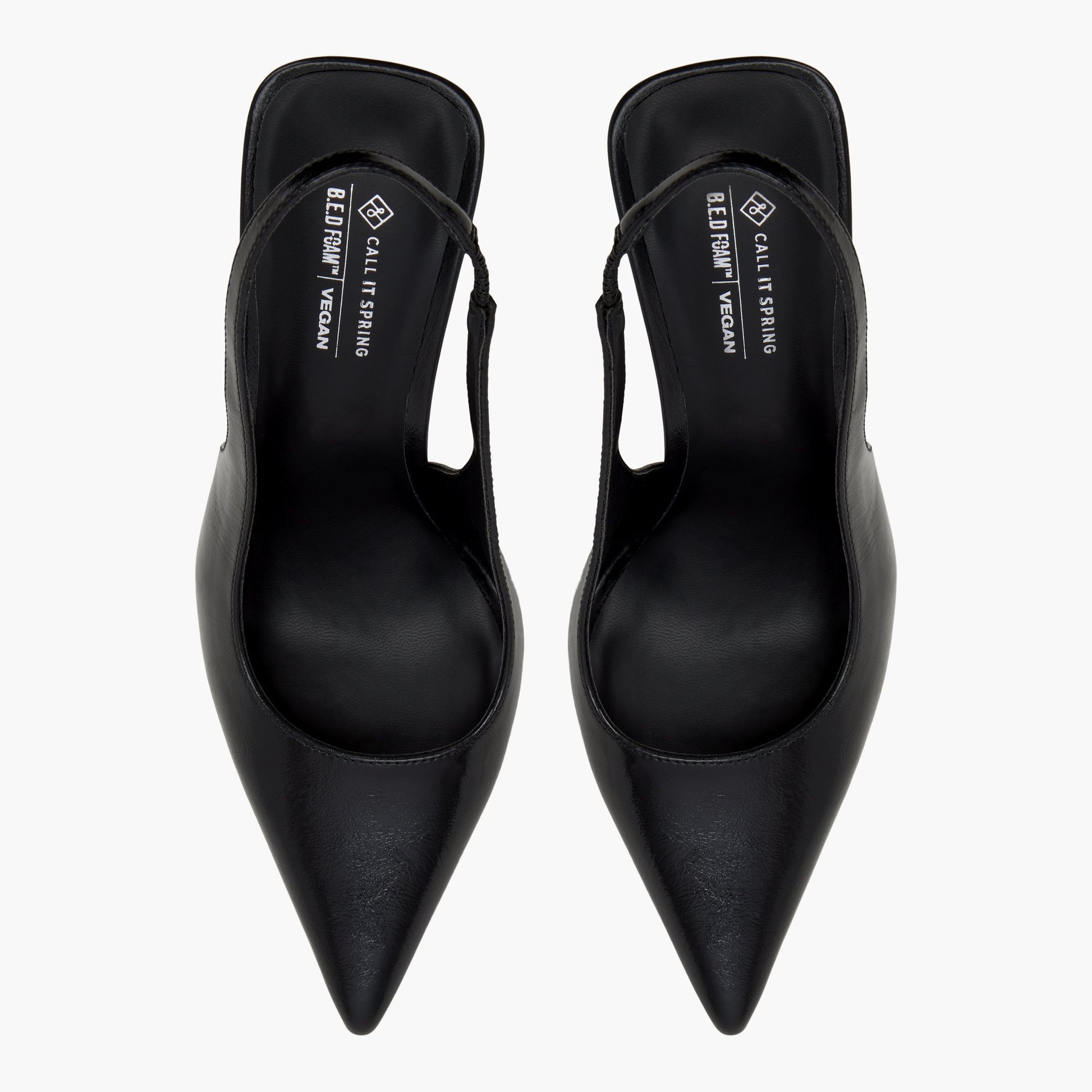 Test FR:Top-down view of the Noir Daniellaa Talons à bride arrière