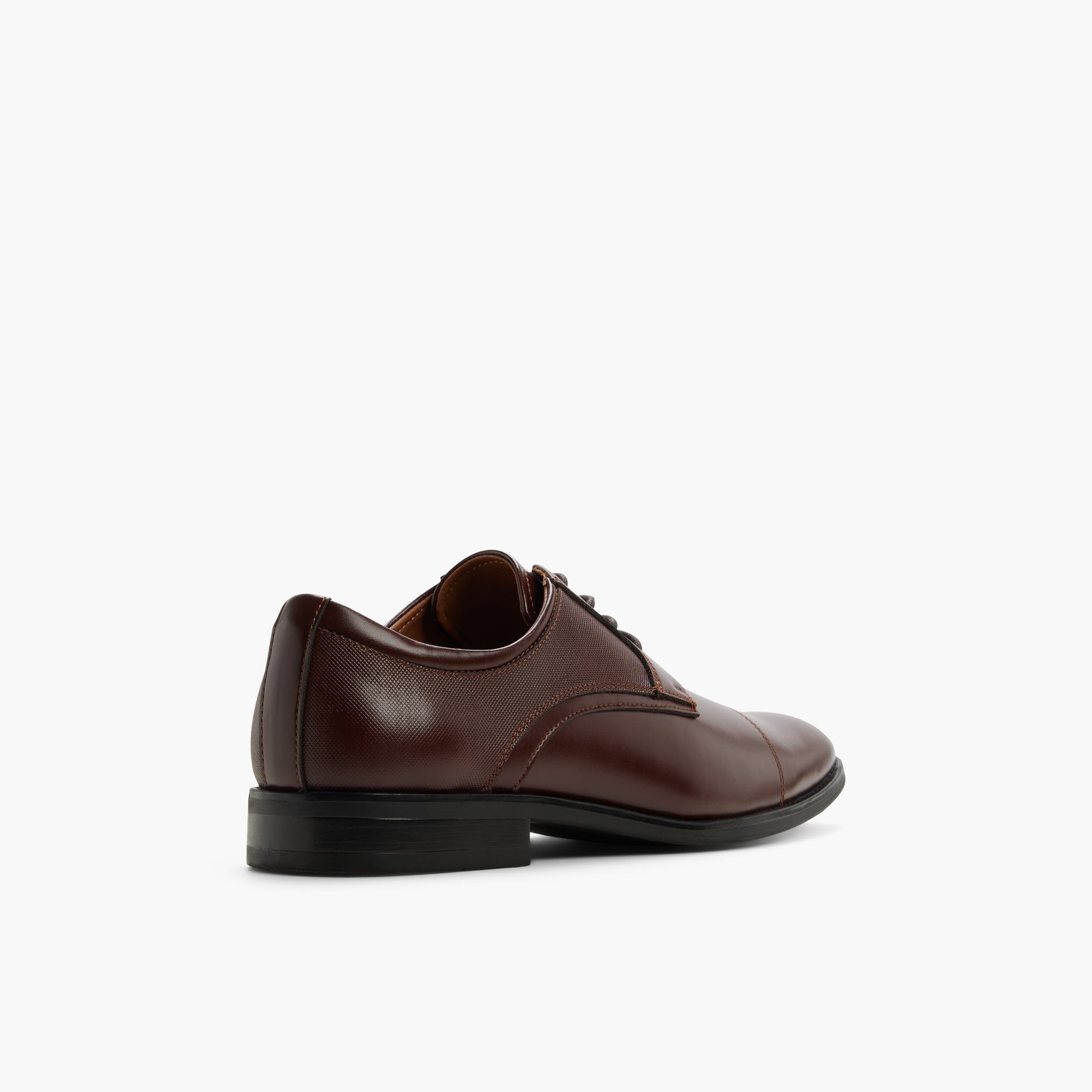 Test FR:Three-quarter angle of Marron Foncé Peck Chaussures derby's back side