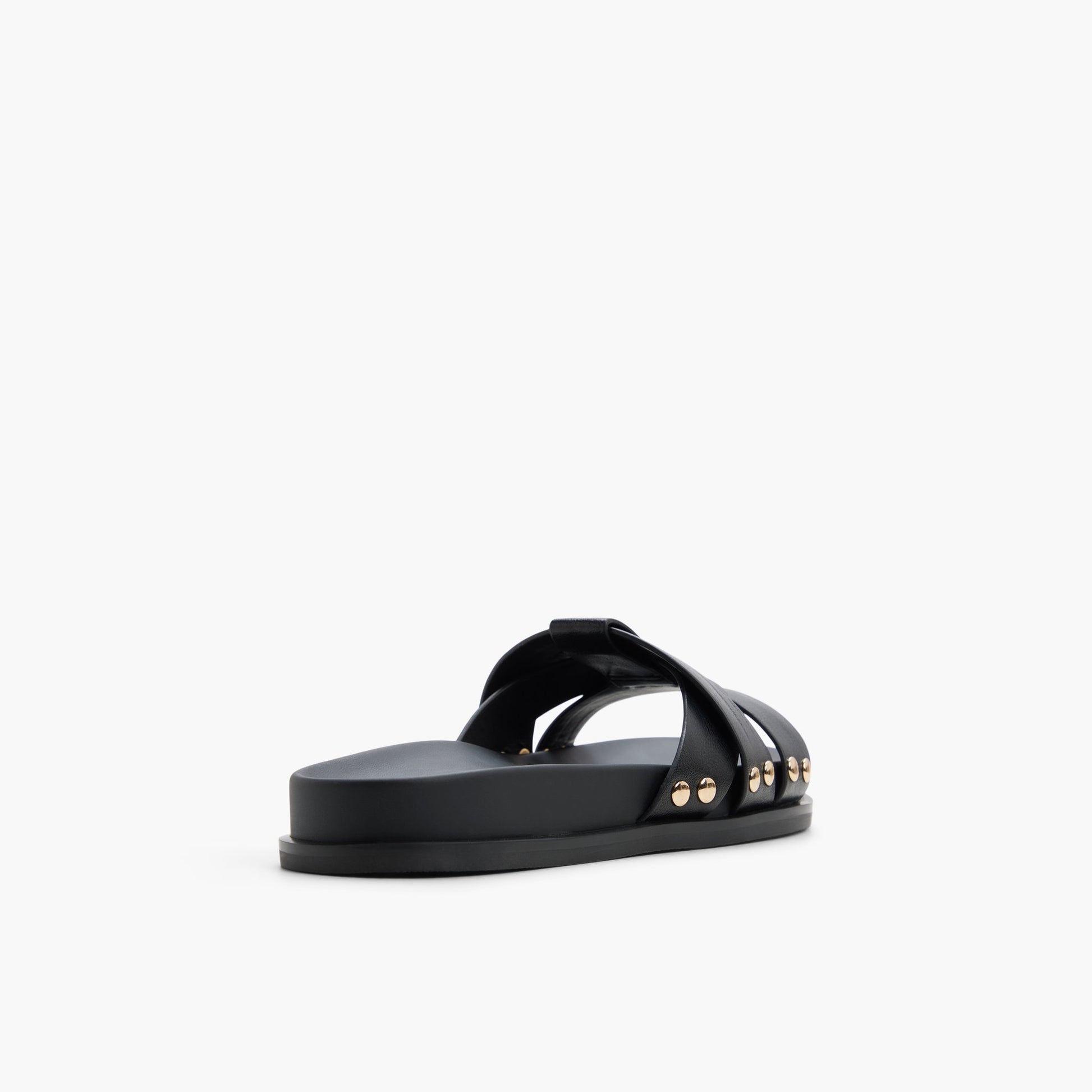 Three-quarter angle of Black Oceeana Slides's back side