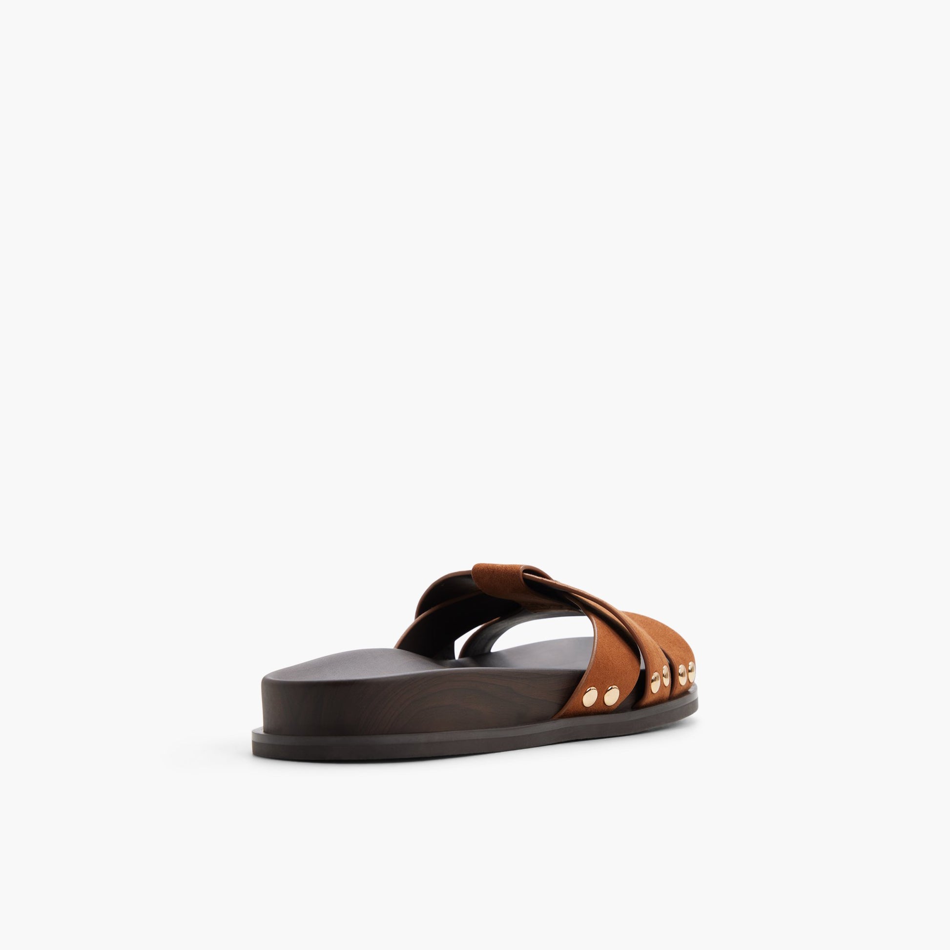 Three-quarter angle of Cognac Oceeana Slides's back side