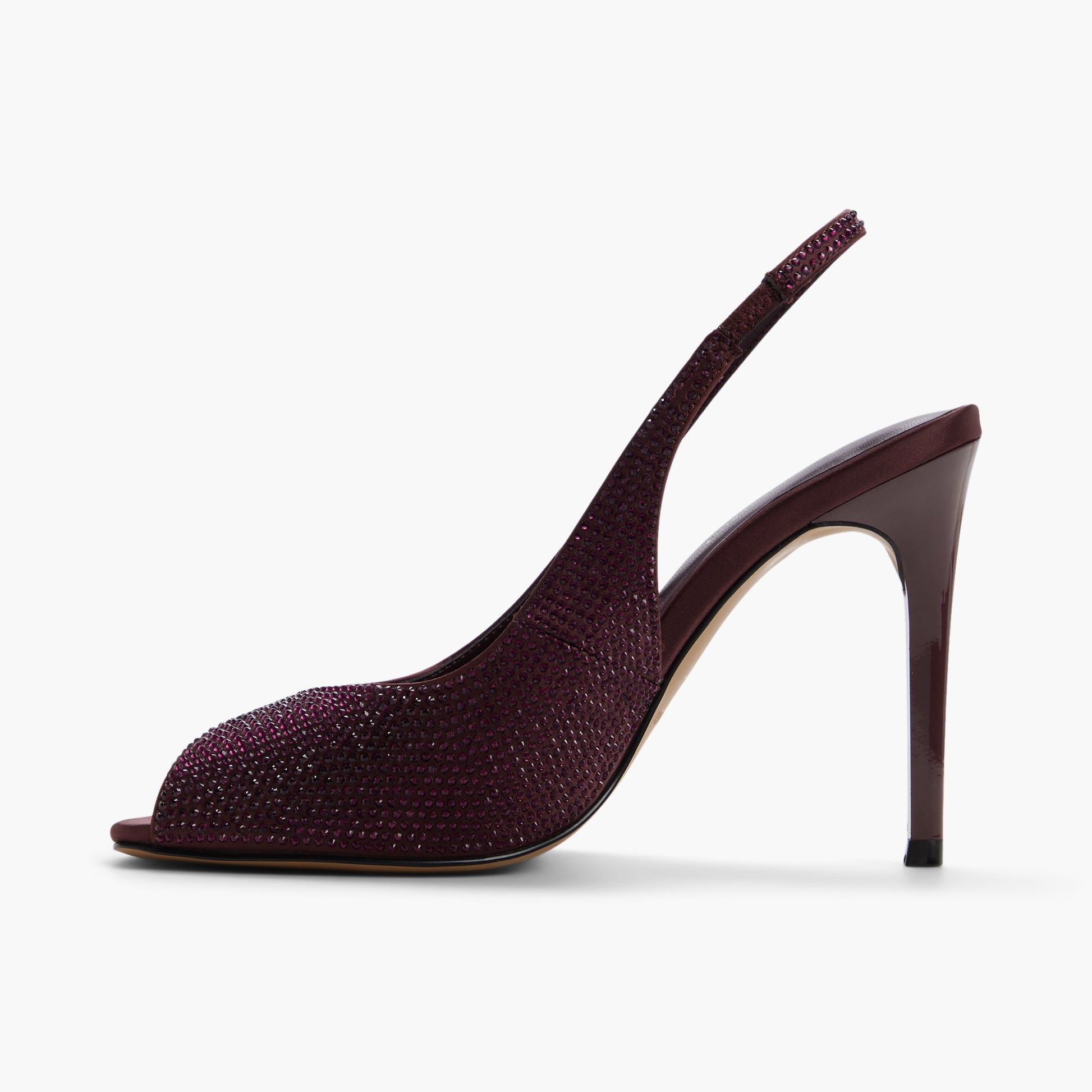 Test FR:Side view of Marron Ouvert Milenaa Talons hauts à bride arrière