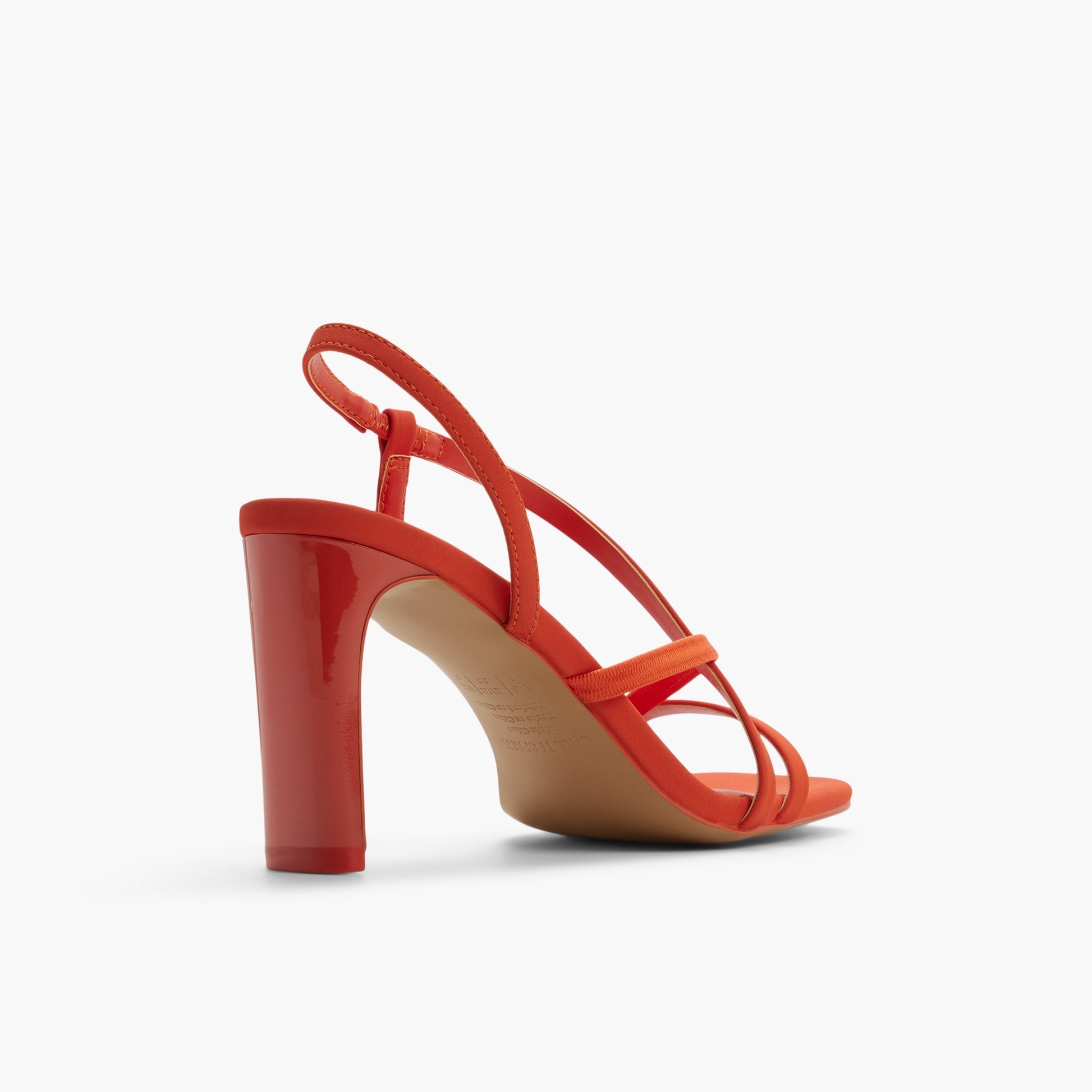 Angle de trois quarts de l'arrière de Orange Jayaa Sandales à talons haut