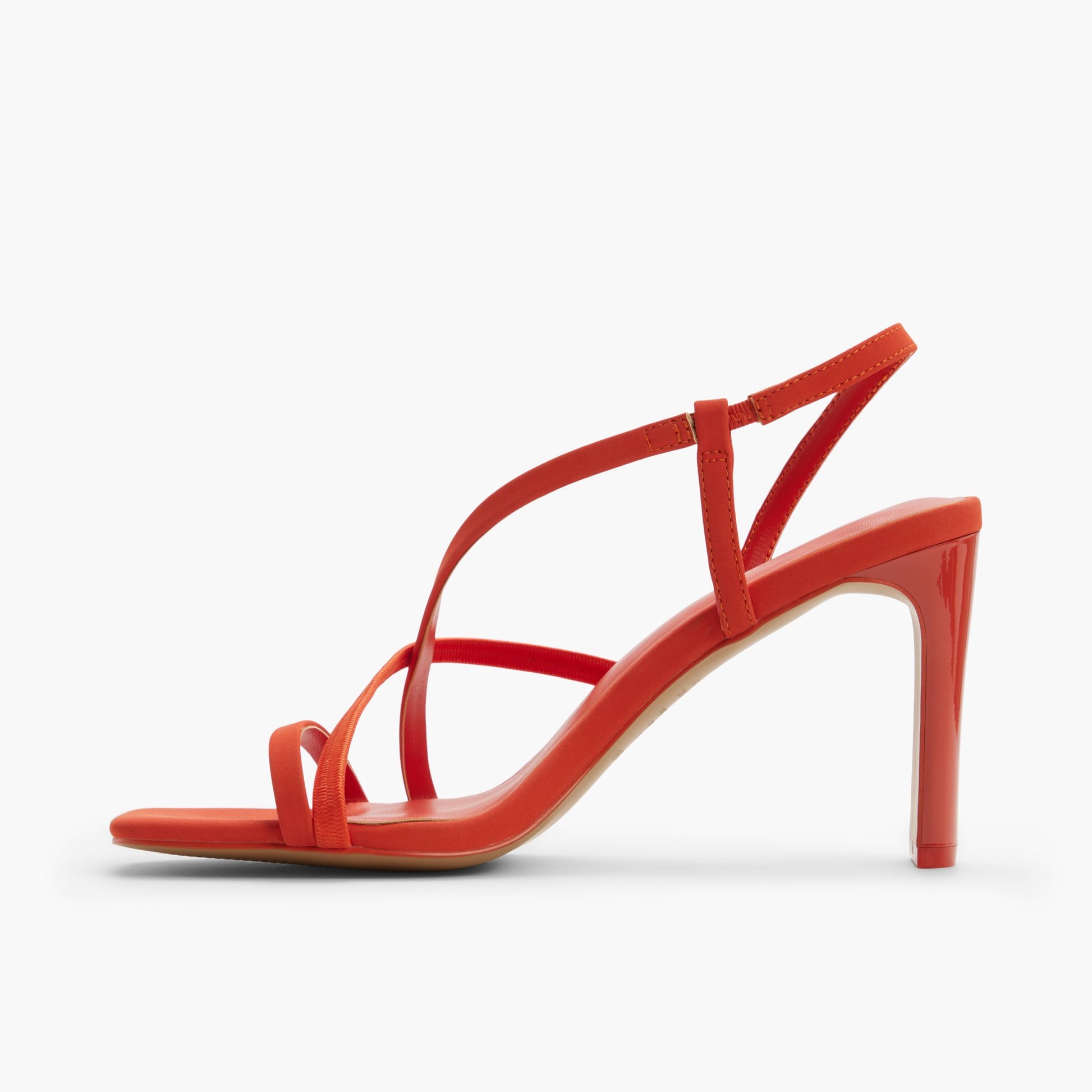 Vue latérale de Orange Jayaa Sandales à talons haut