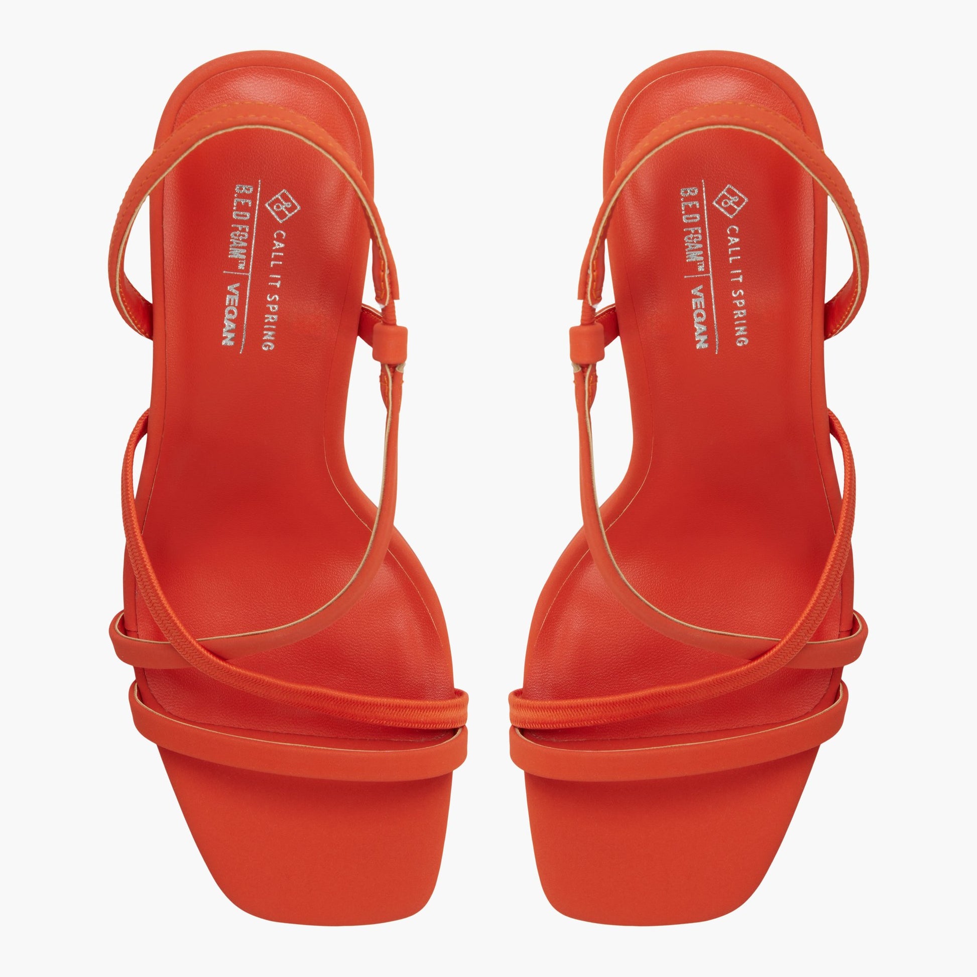 Vue de dessus de la Orange Jayaa Sandales à talons haut