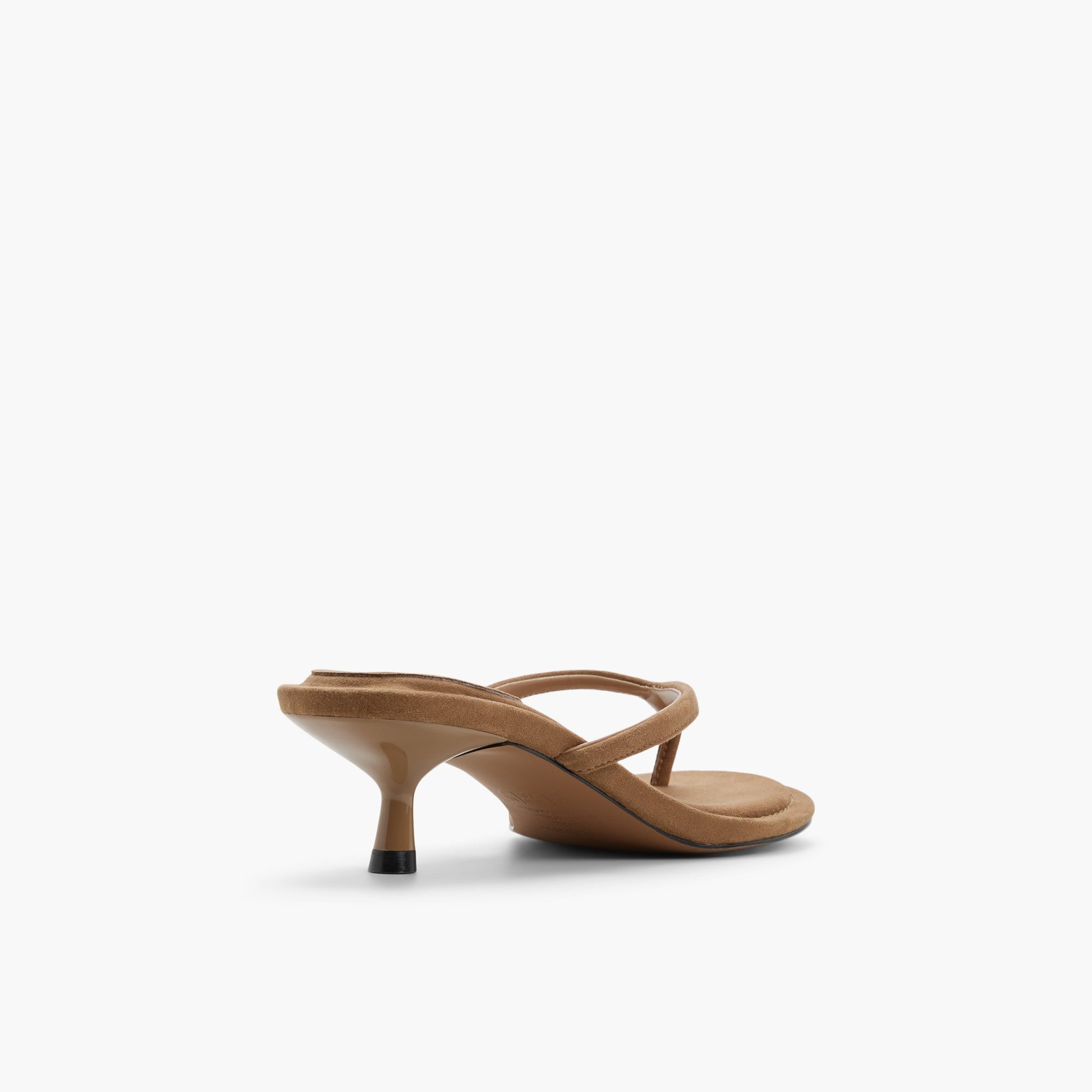 Test FR:Three-quarter angle of Taupe Ashaa Sandales tong à talon's back side