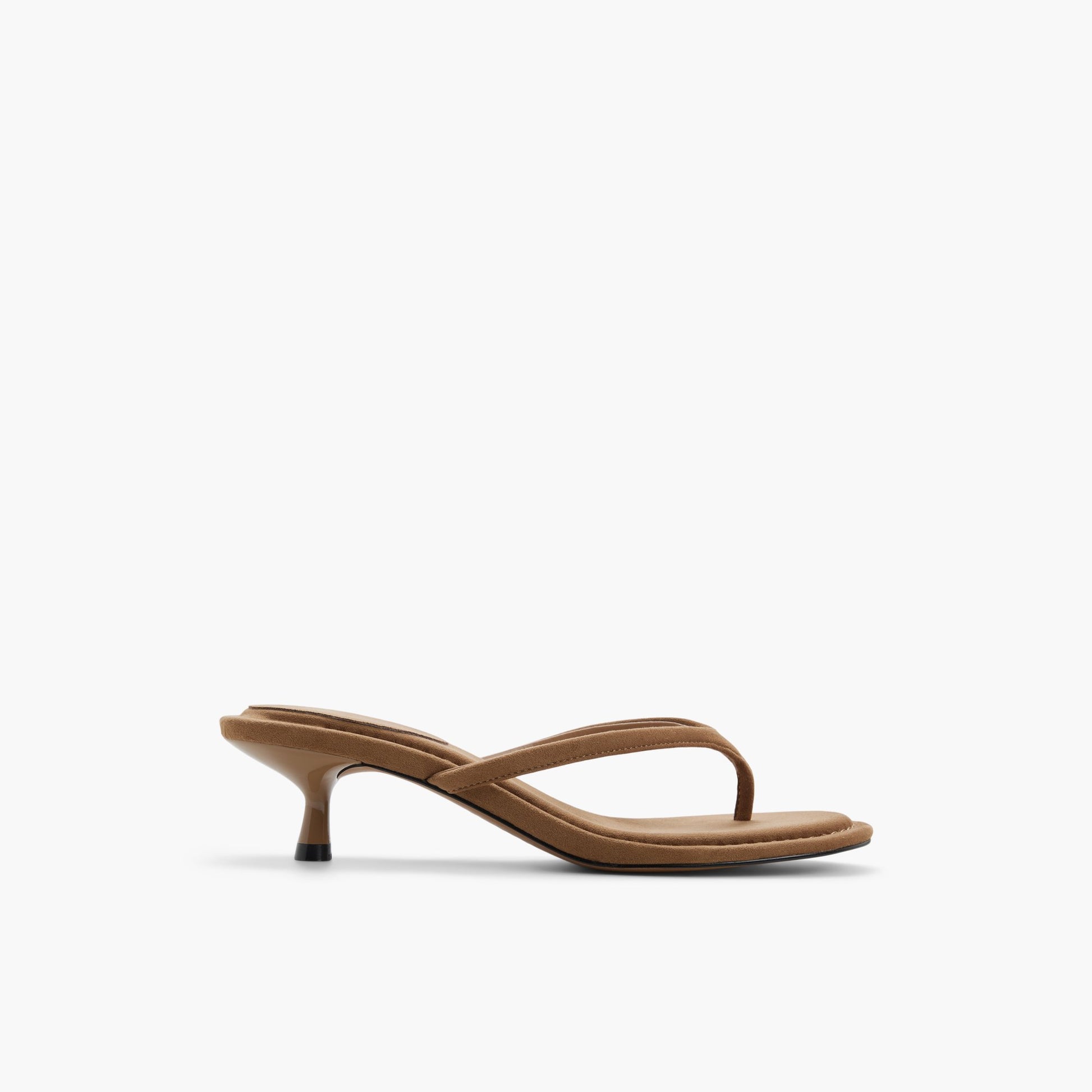 Test FR:Main View of Taupe Ashaa Sandales tong à talon for Femmes