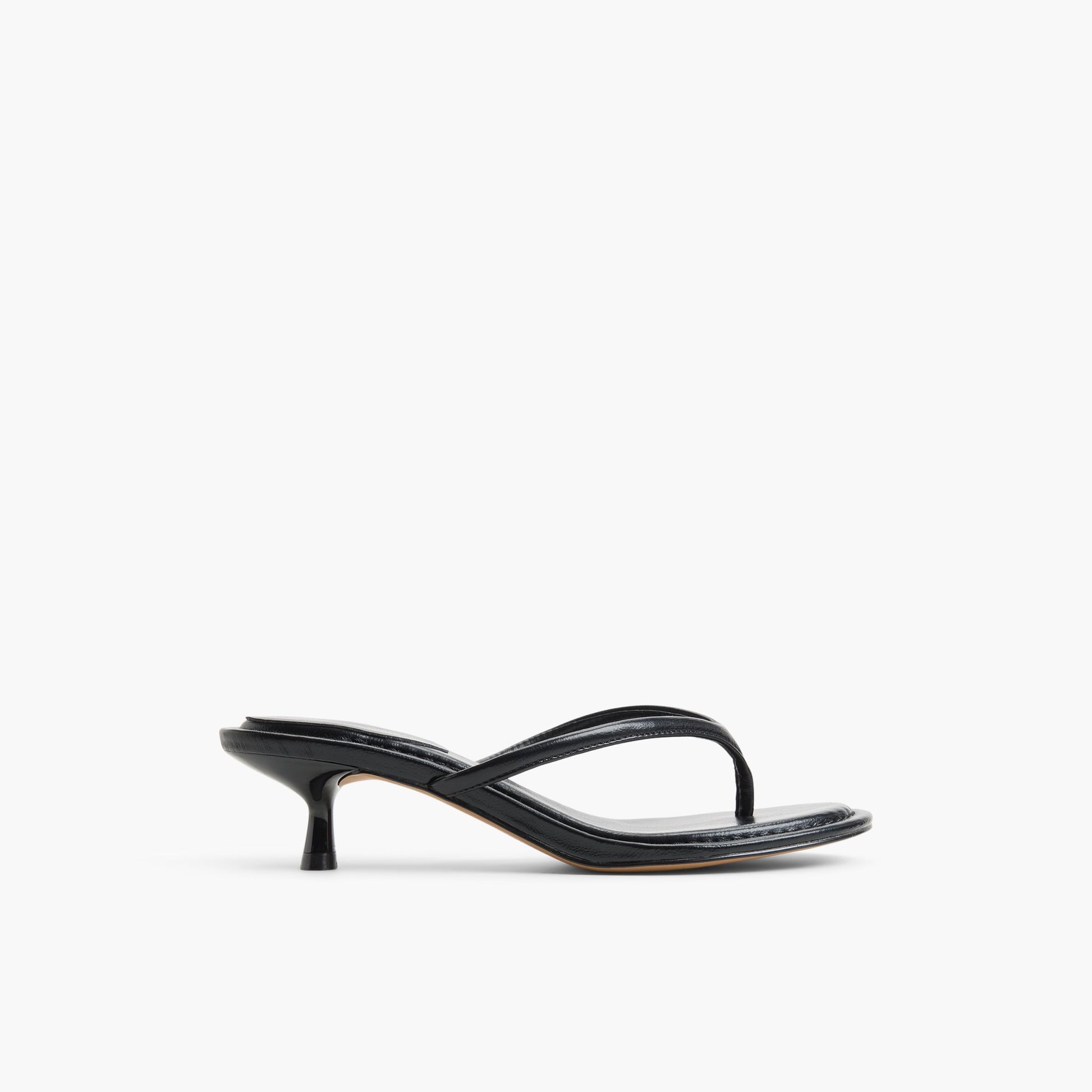 Test FR:Main View of Noir Ashaa Sandales tong à talon for Femmes