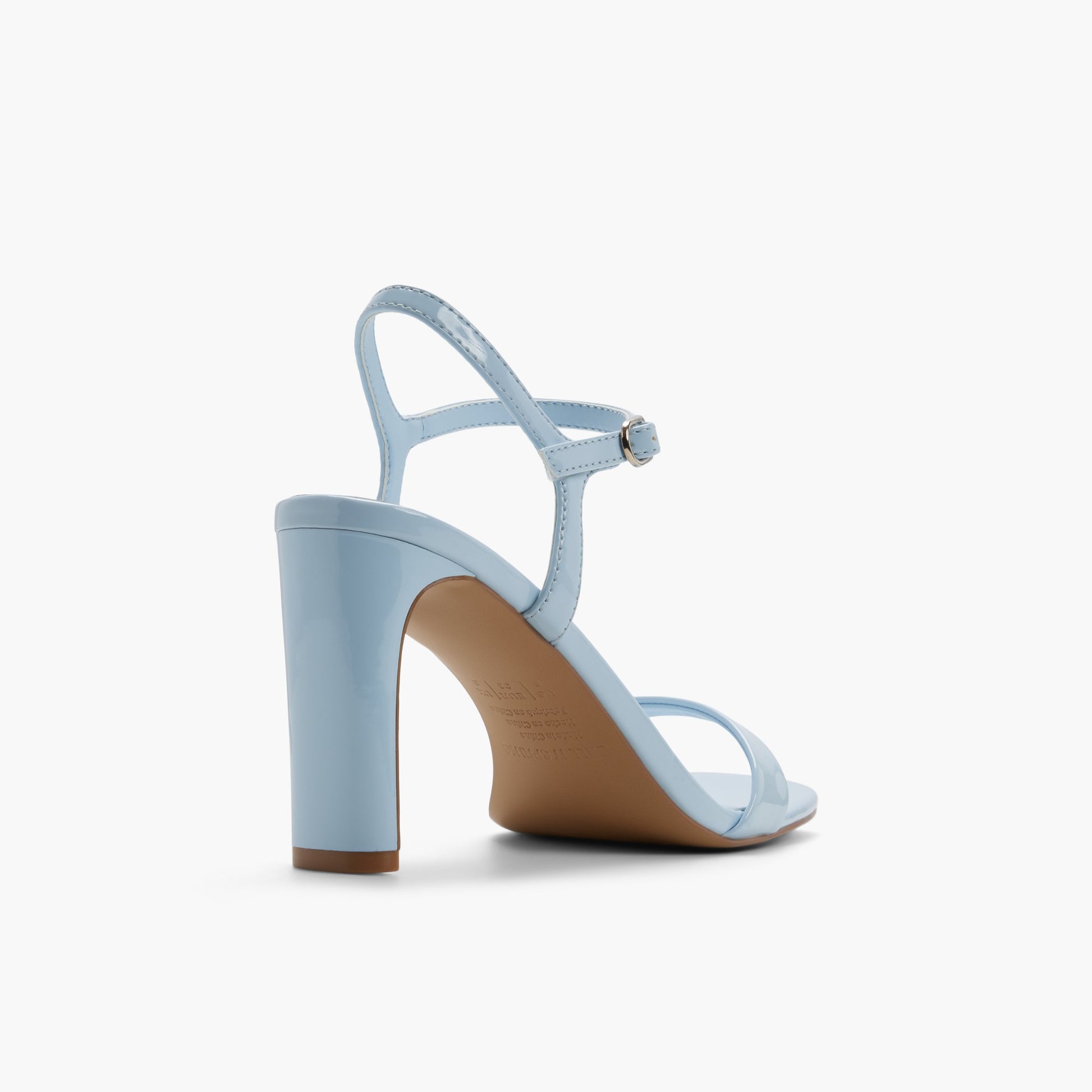 Test FR:Three-quarter angle of Bleu Clair Muuse Sandales à talon haut's back side