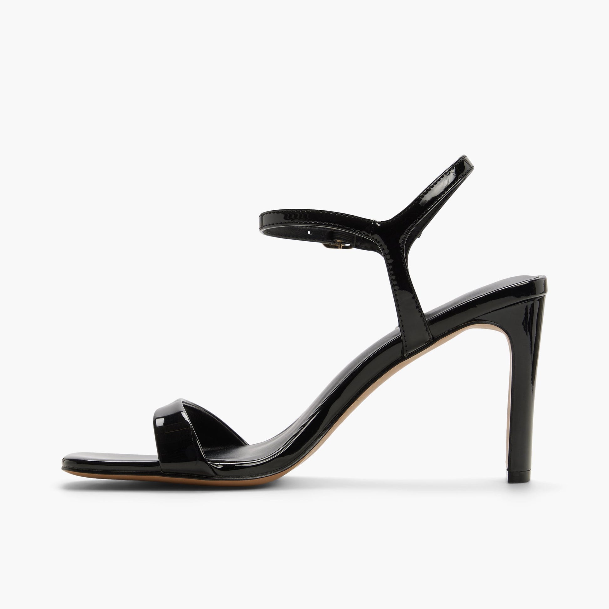 Side view of Black Muuse Heeled Sandals