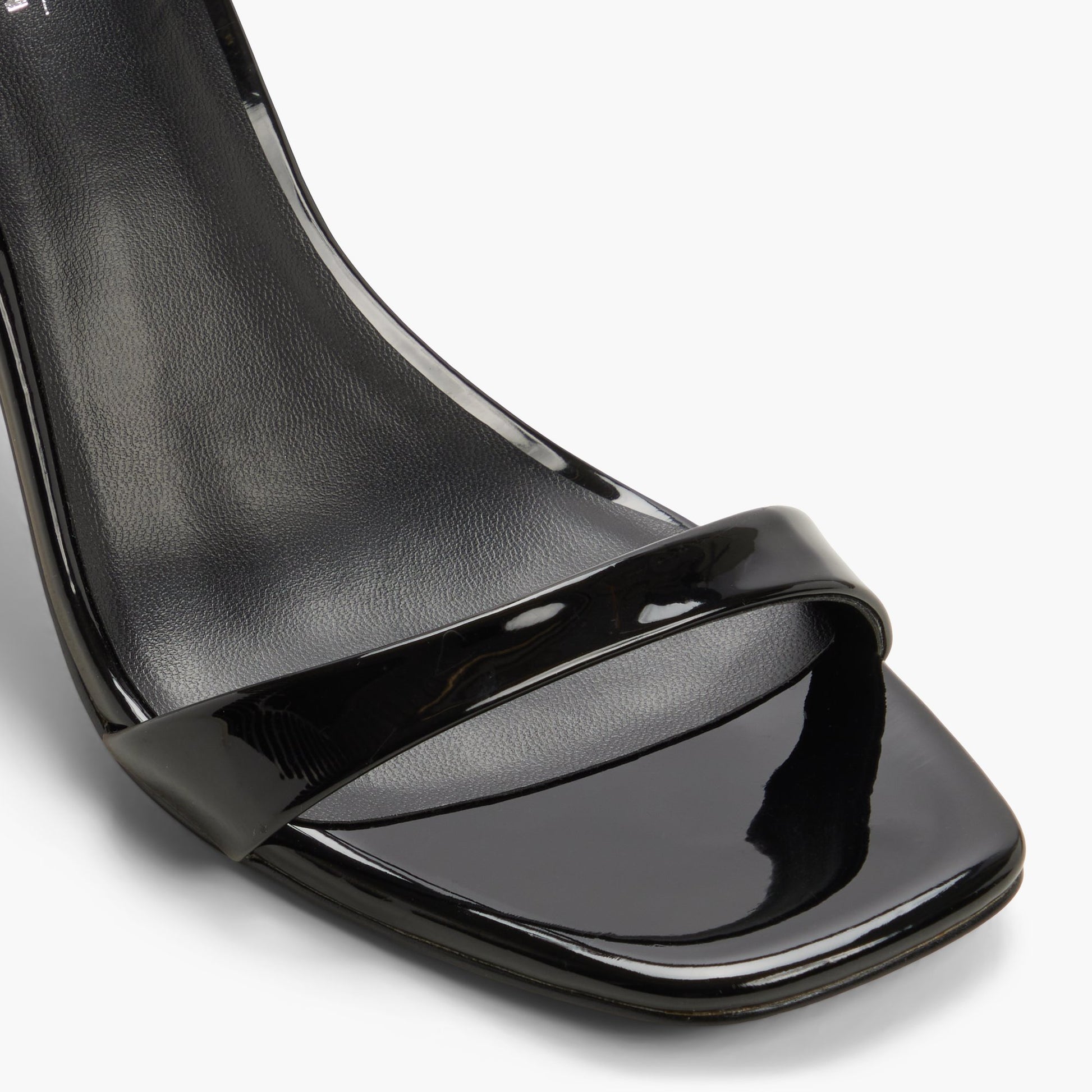 Close-up of the Black Muuse Heeled Sandals