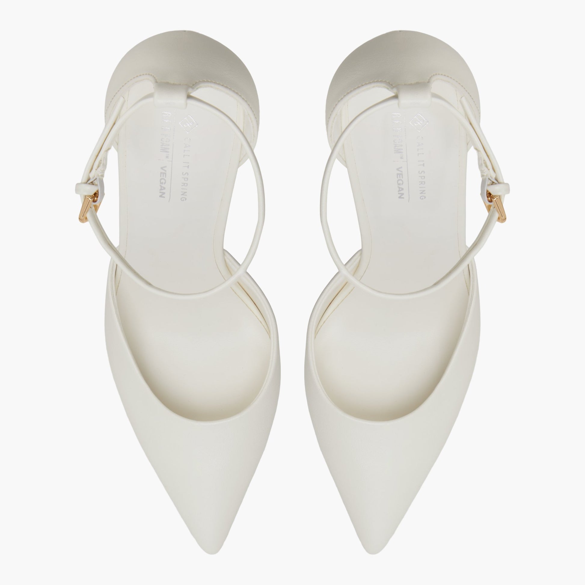 Top-down view of the White Surii High Heel Pumps