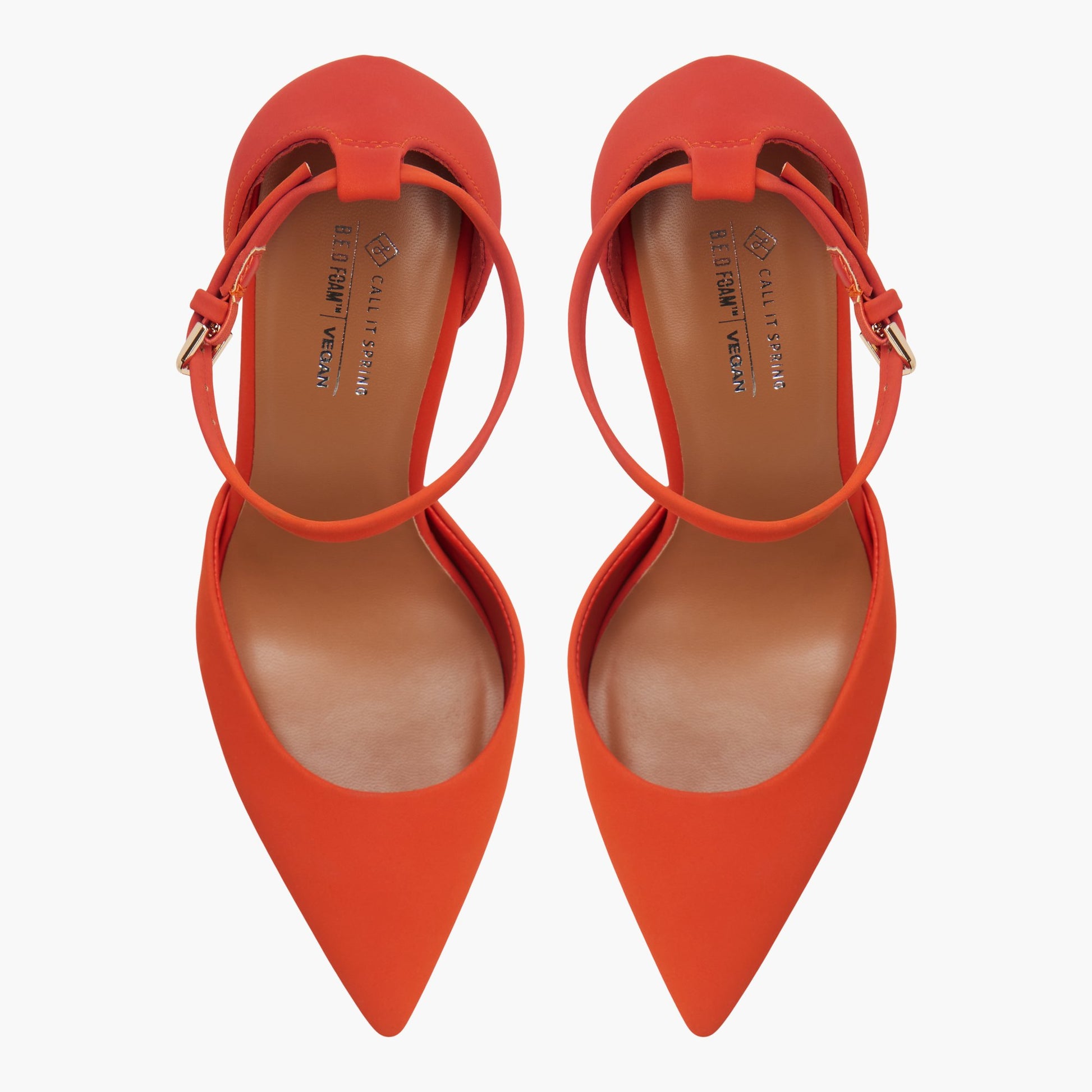 Top-down view of the Orange Surii High Heel Pumps