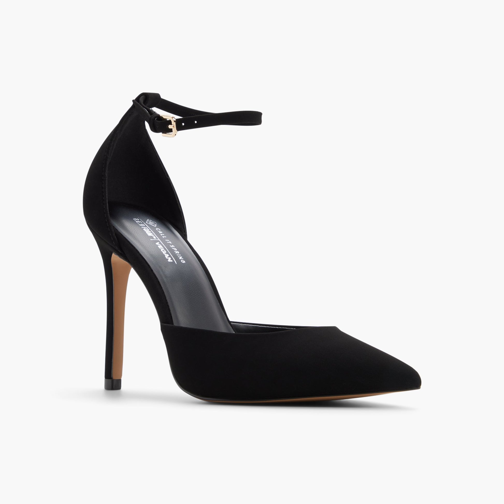 Angle de trois quarts de la face avant de Noir Surii Escarpins à talons hauts