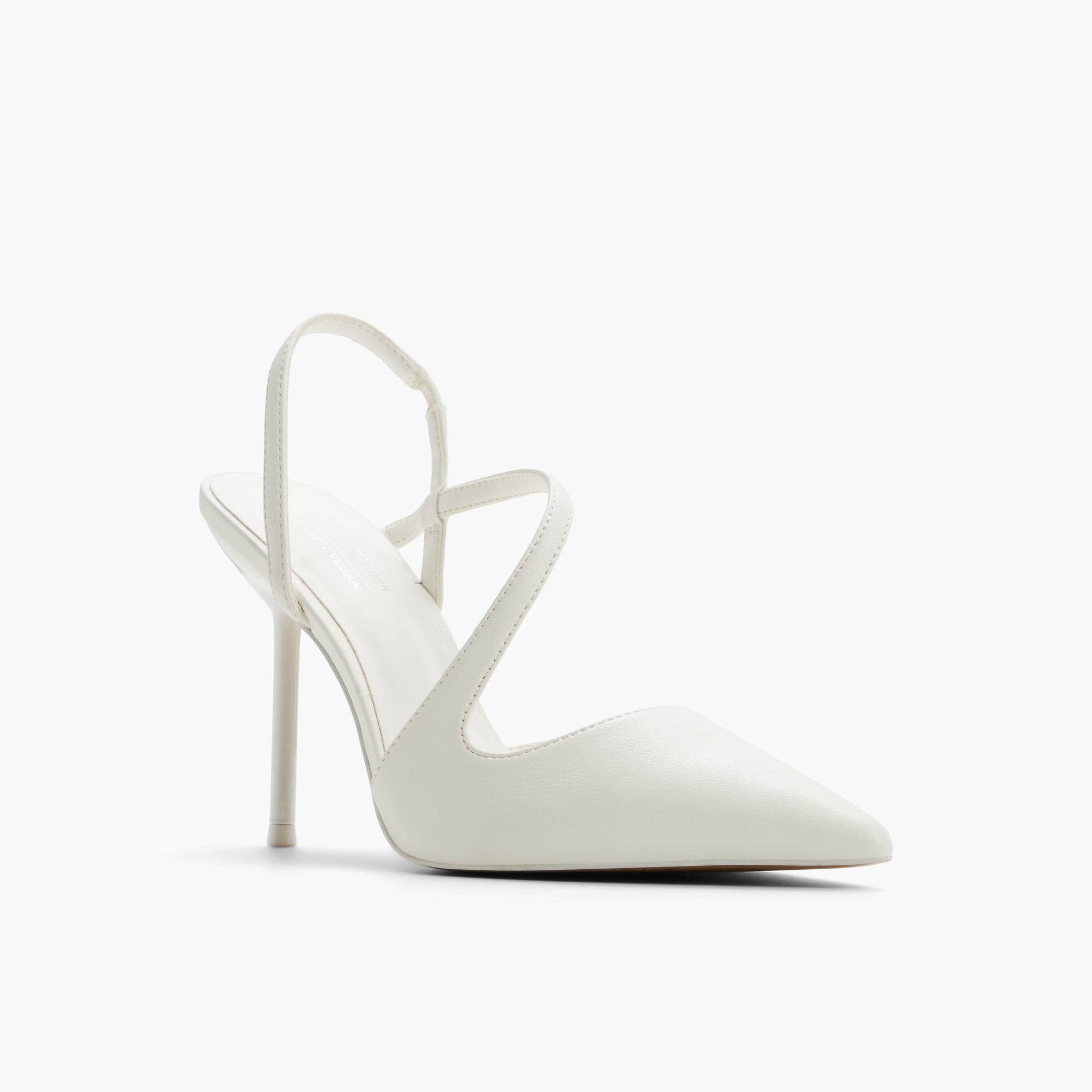 Three-quarter angle of White Amayah High Heel Pumps's front side
