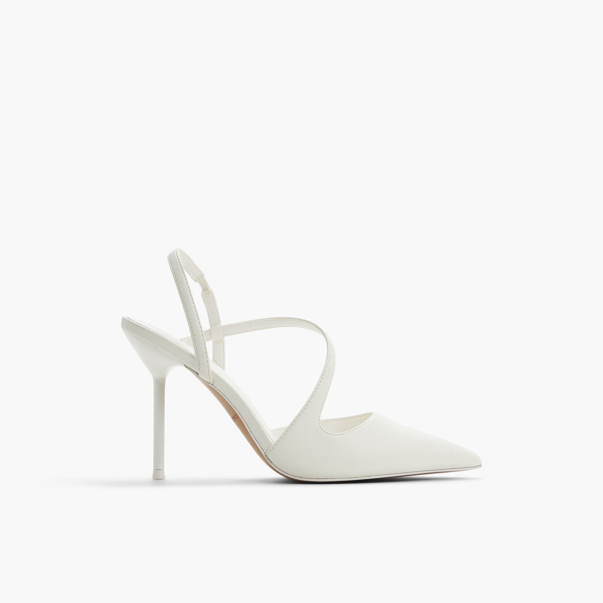 Main View of White Amayah High Heel Pumps for Womens