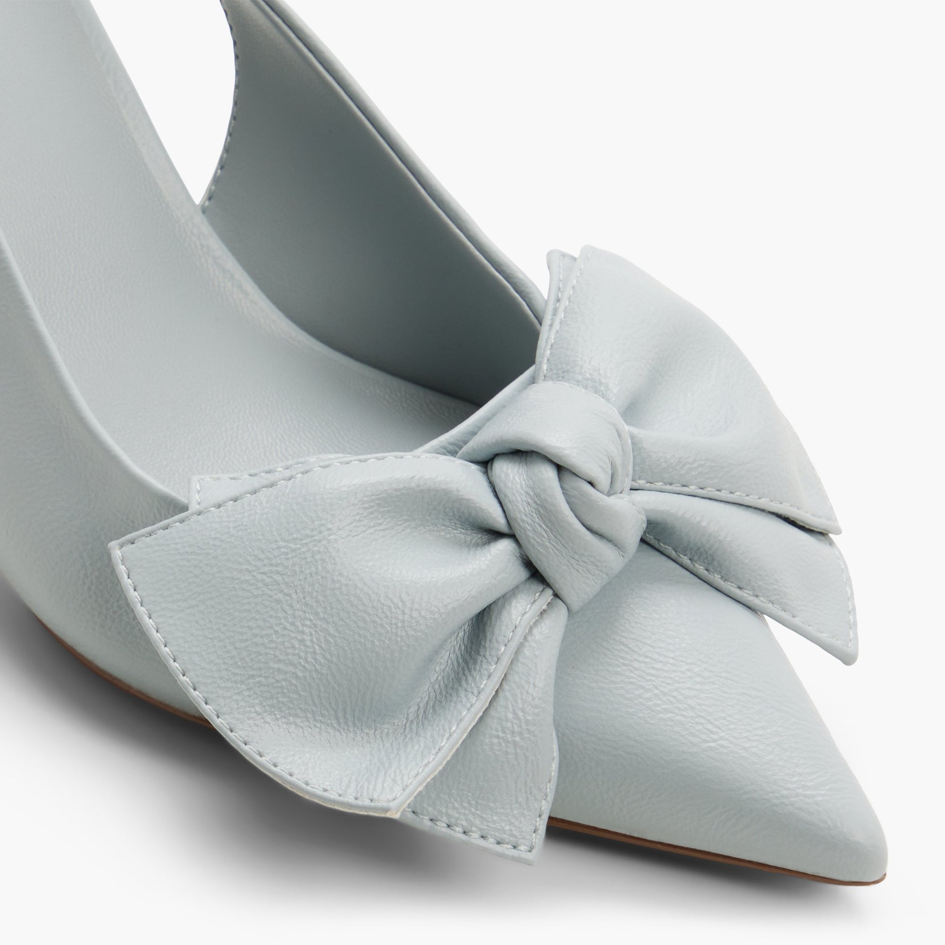 Close-up of the Light blue Atheena Slingback Heels